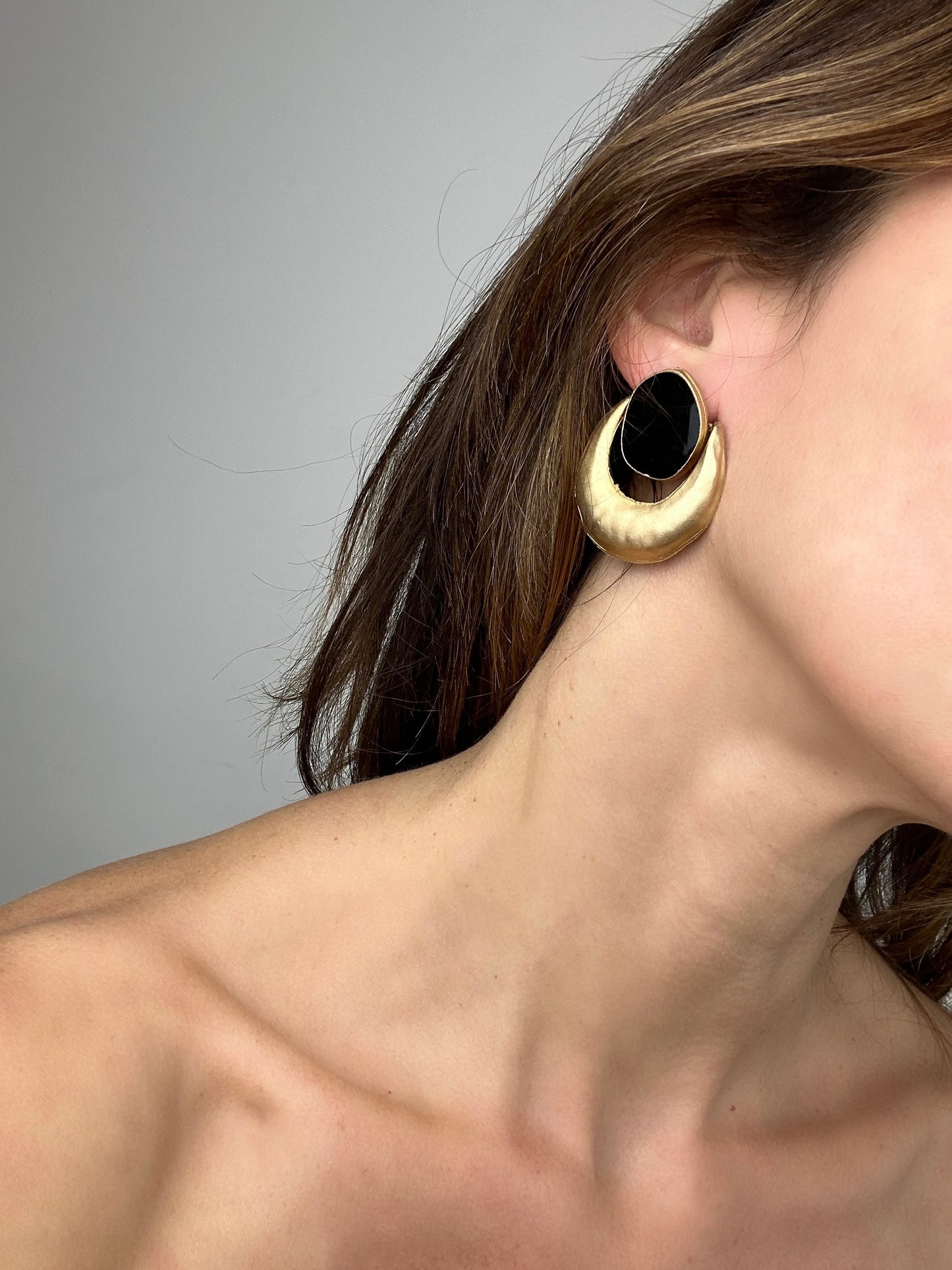 Black x Gold Earrings
