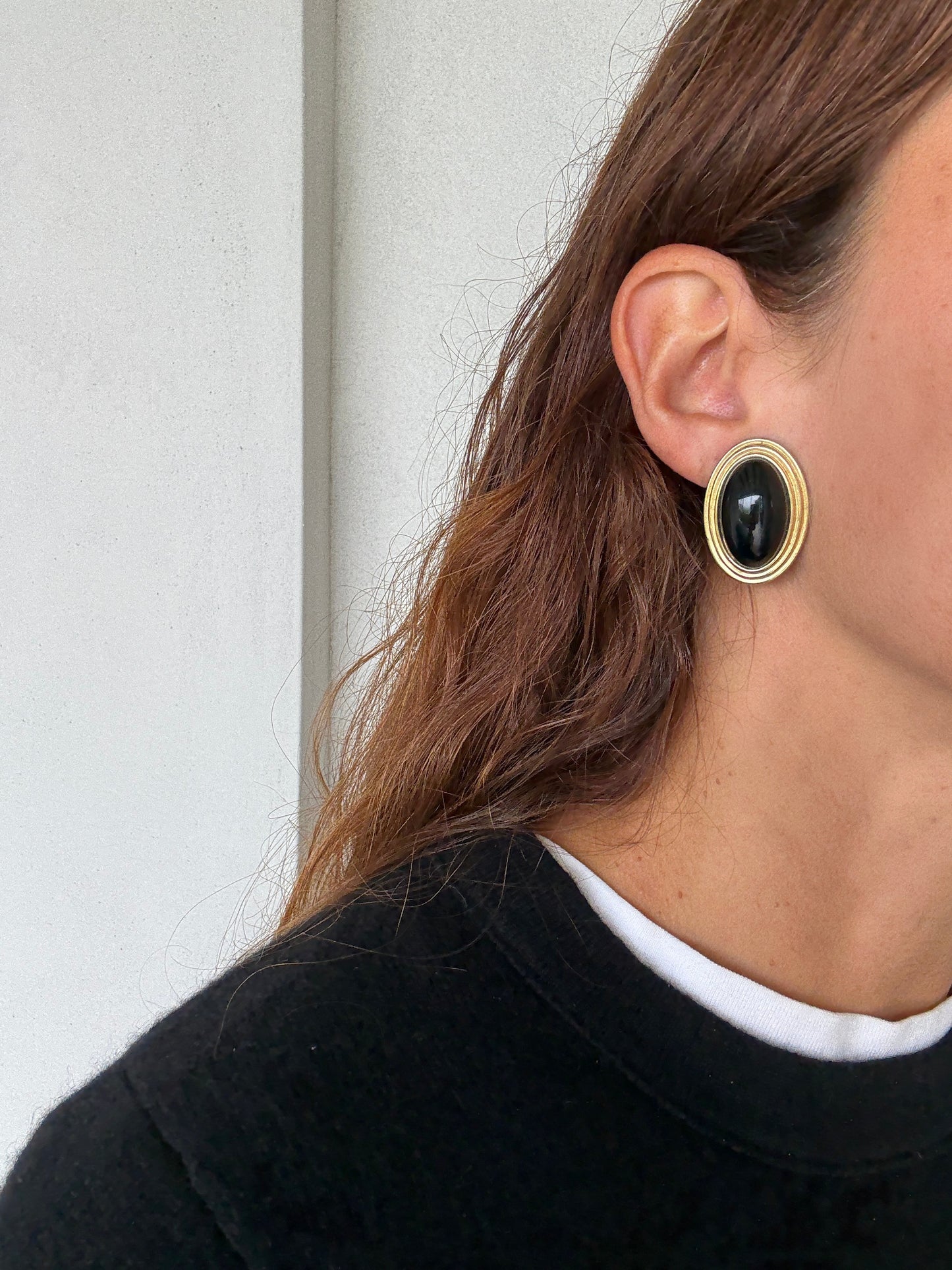 Oval Cabochon Earrings