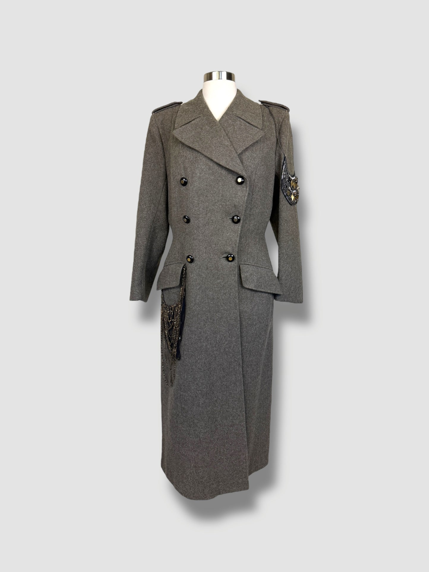 Vintage Coat Adorned by Jen Wonders