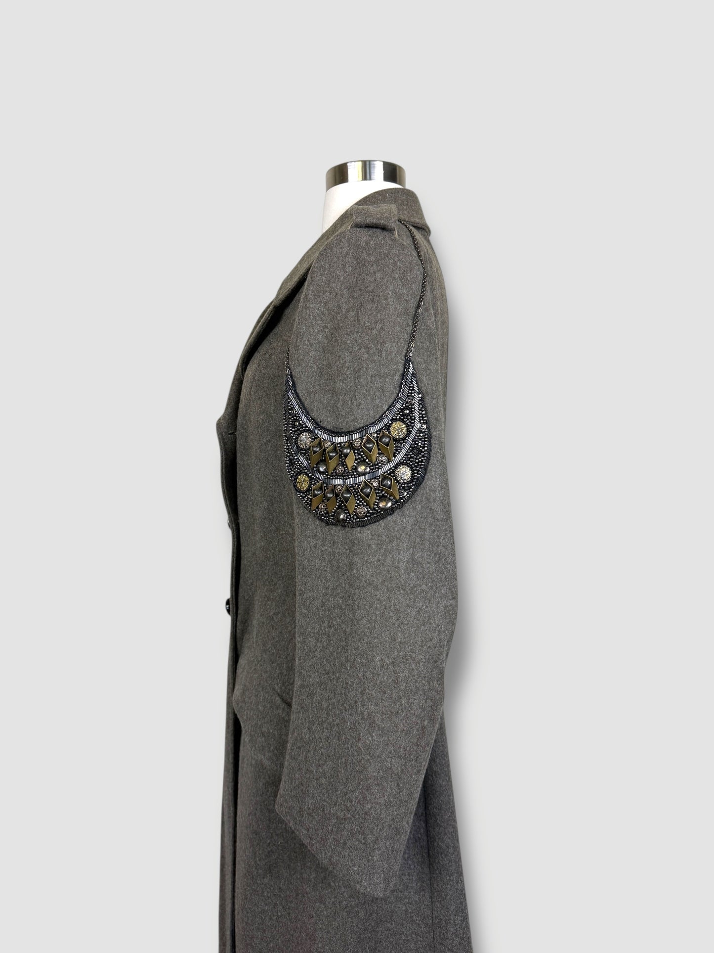 Vintage Coat Adorned by Jen Wonders