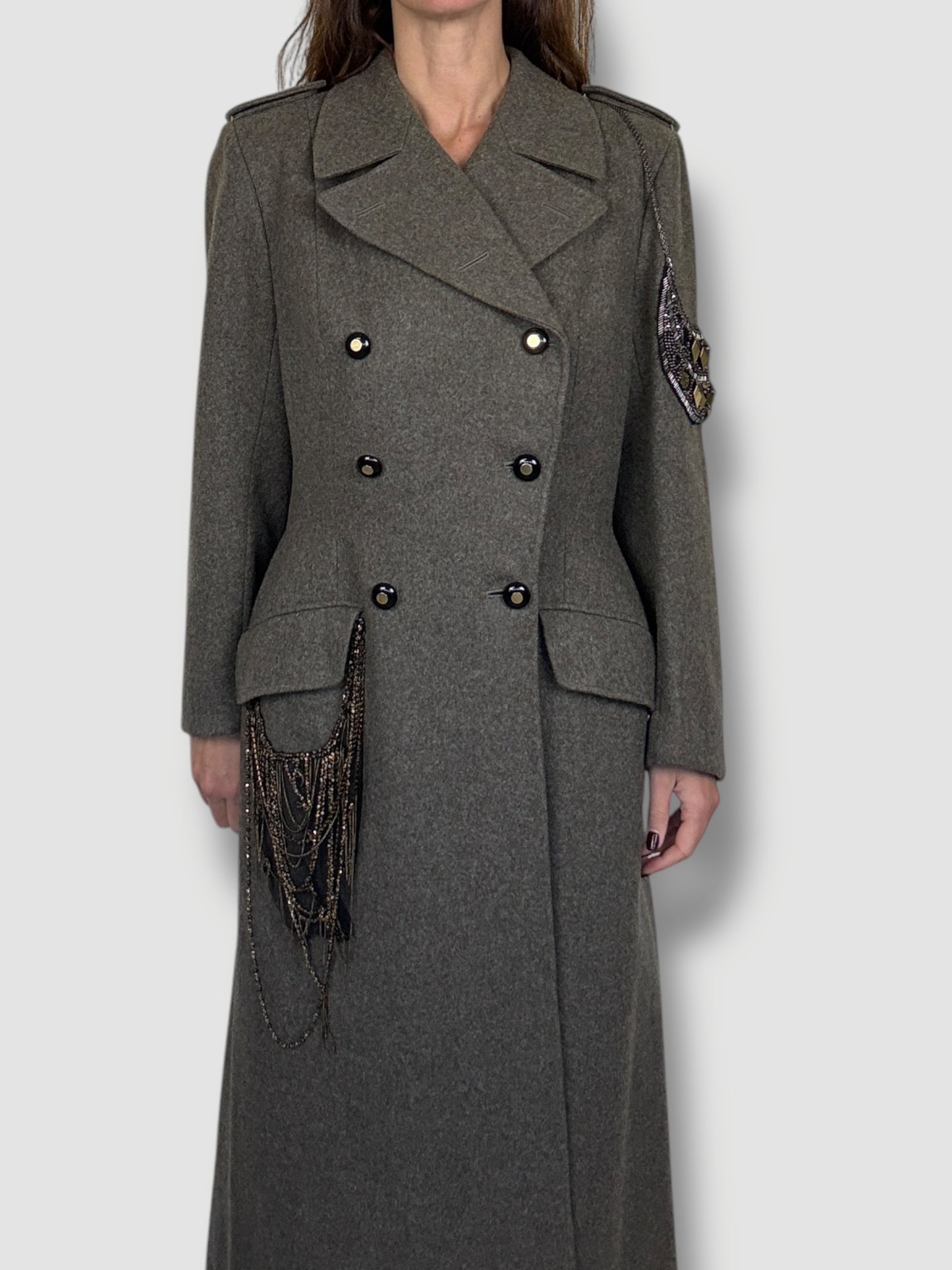 Vintage Coat Adorned by Jen Wonders