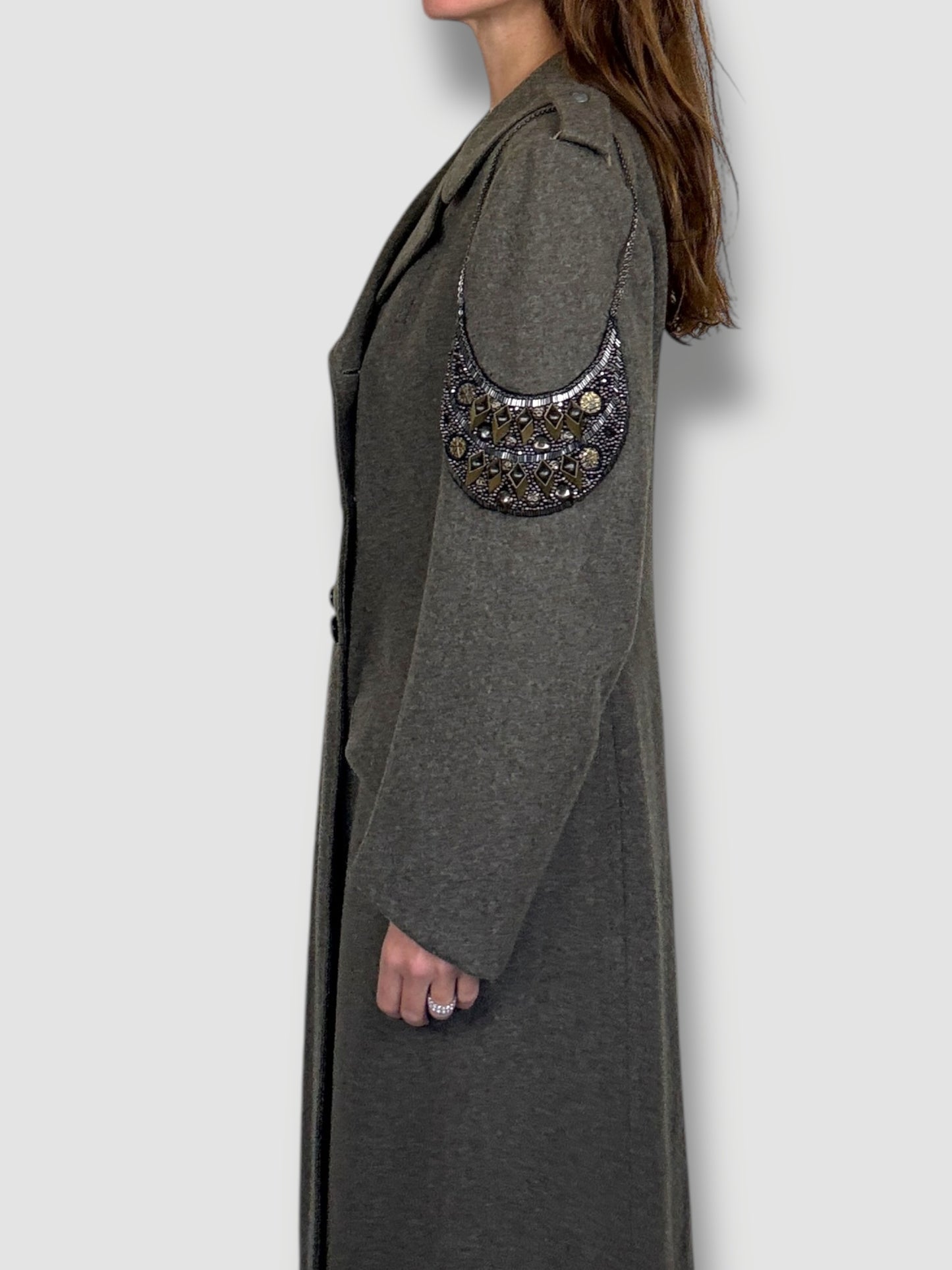Vintage Coat Adorned by Jen Wonders