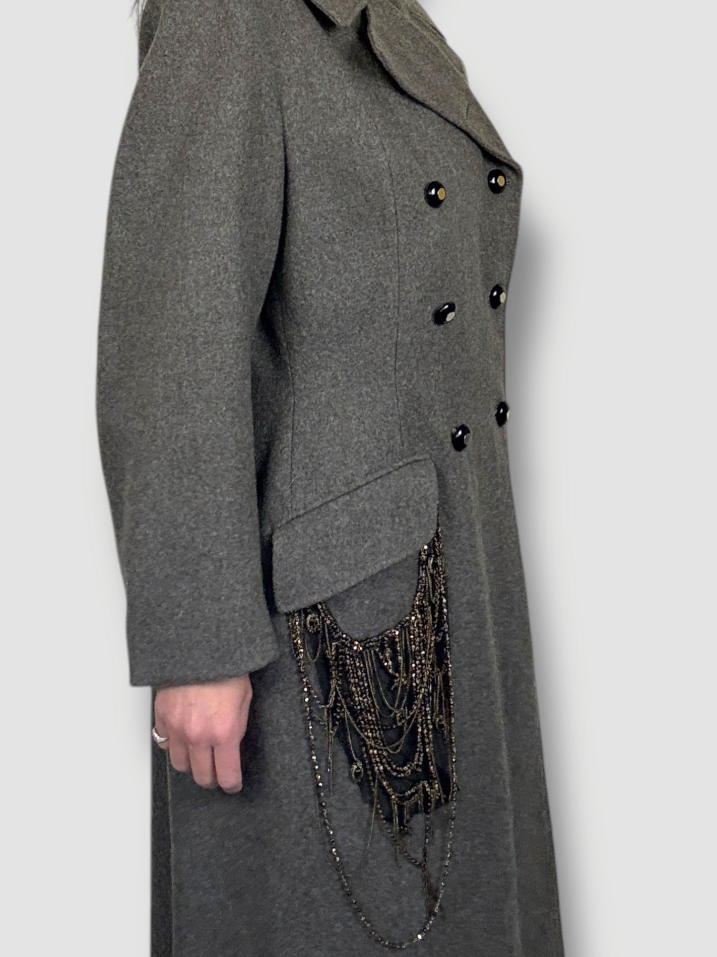 Vintage Coat Adorned by Jen Wonders