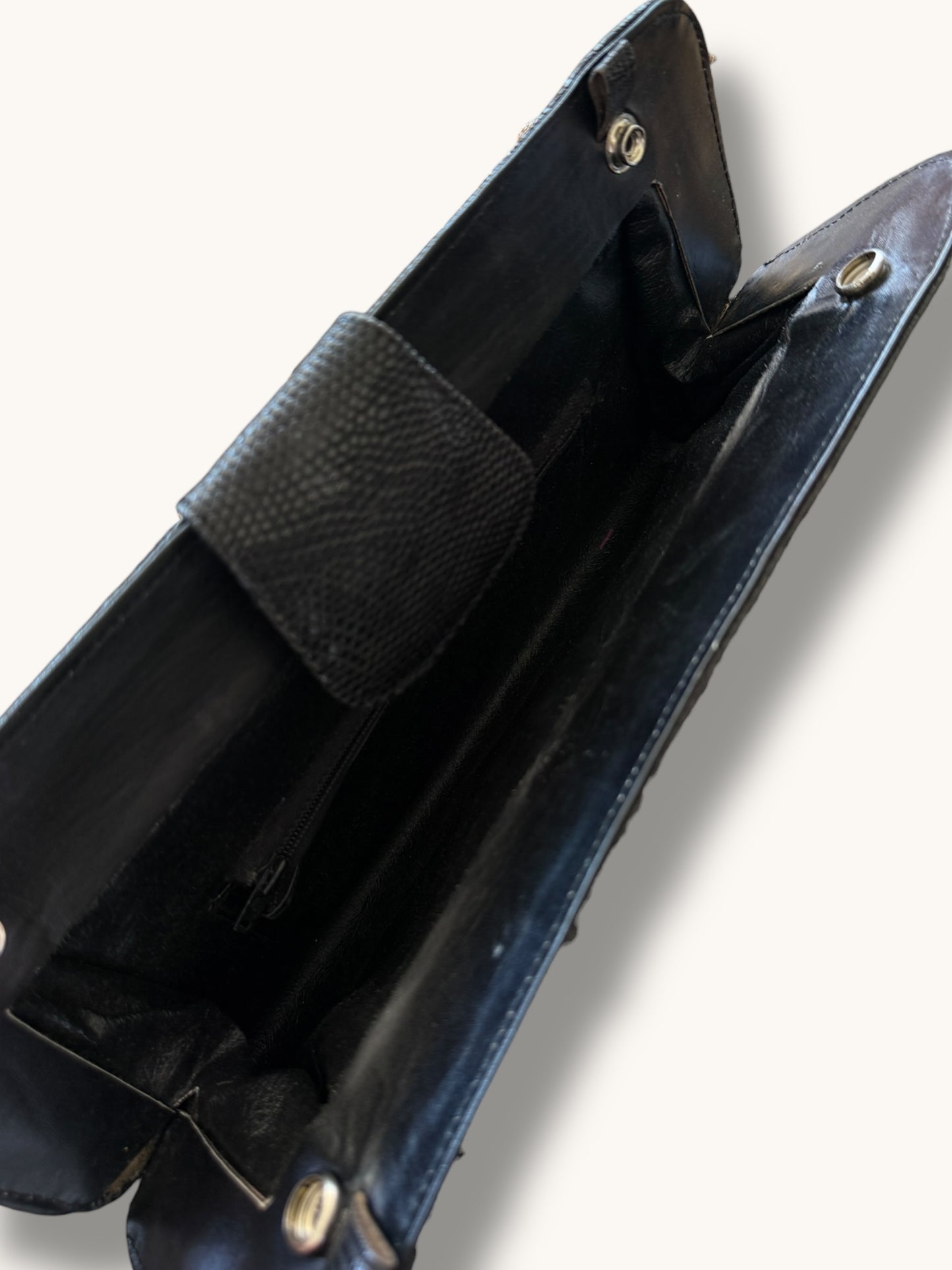 Black Leather Clutch