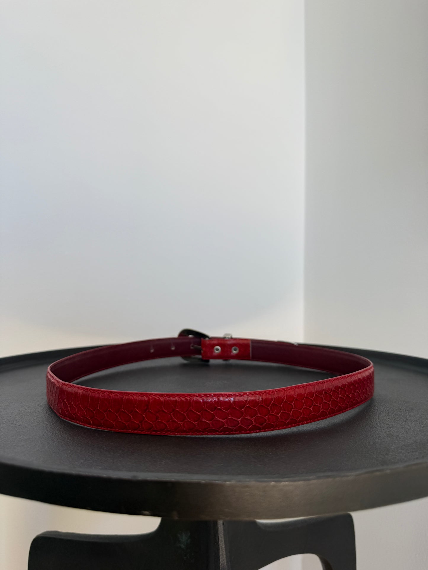 Red Snakeskin Belt