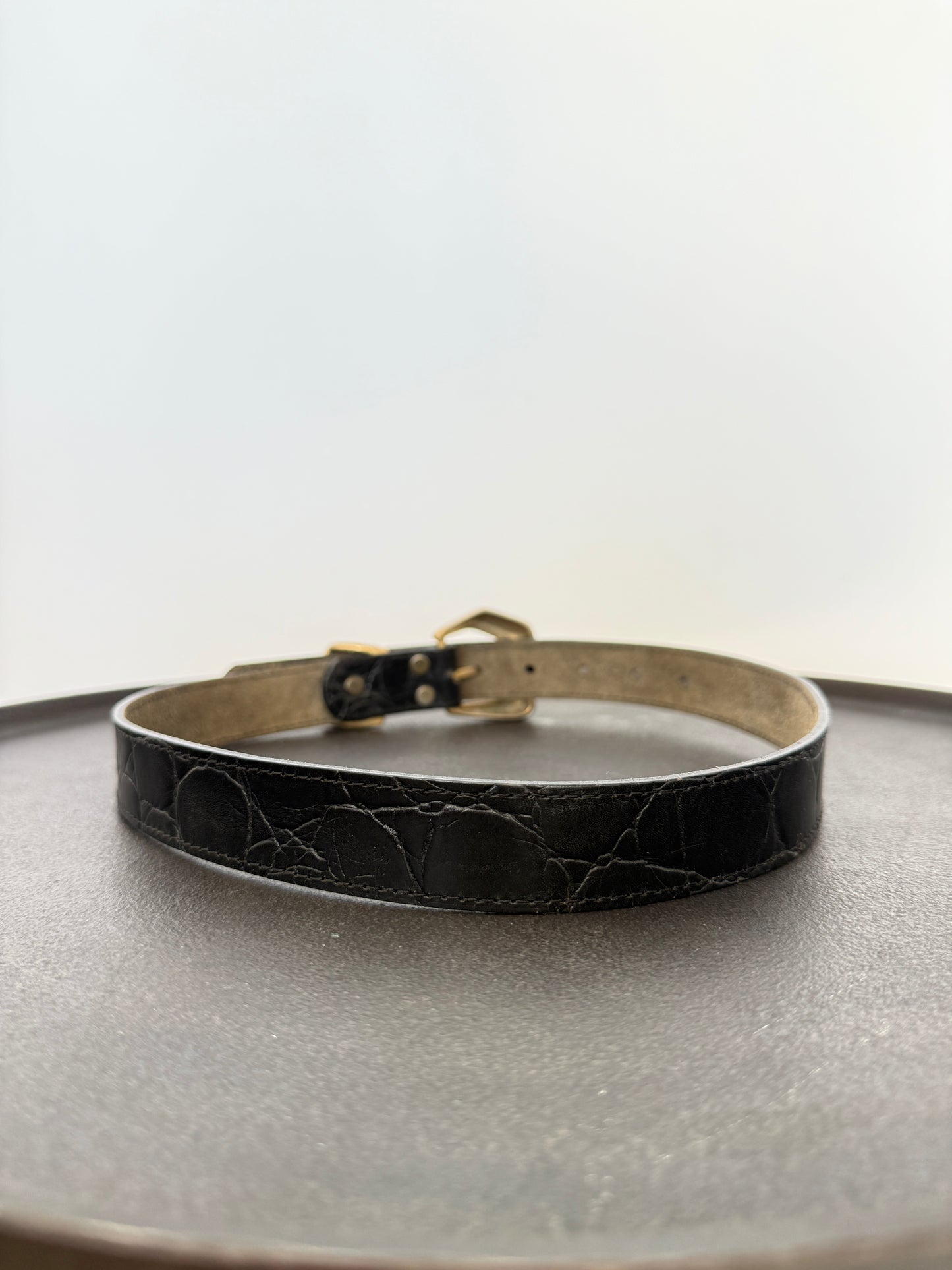 Sculptural Leather Belt