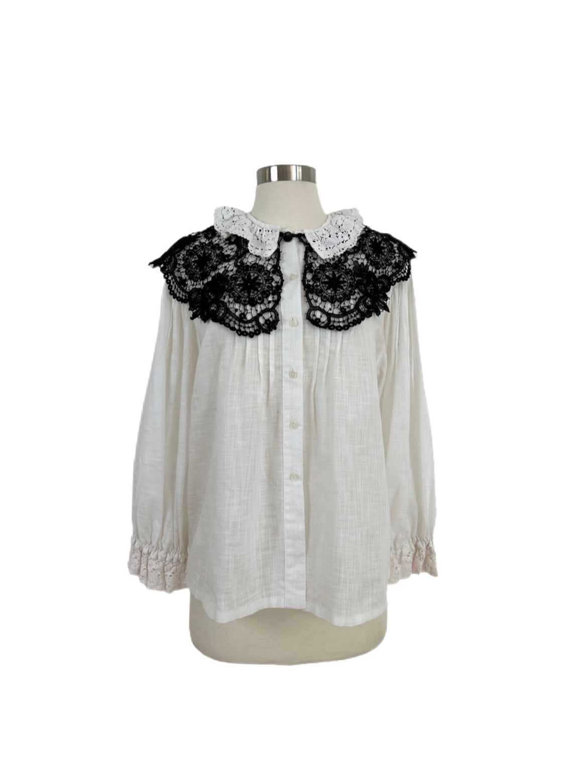 Linen shirt adorned by Jen Wonders