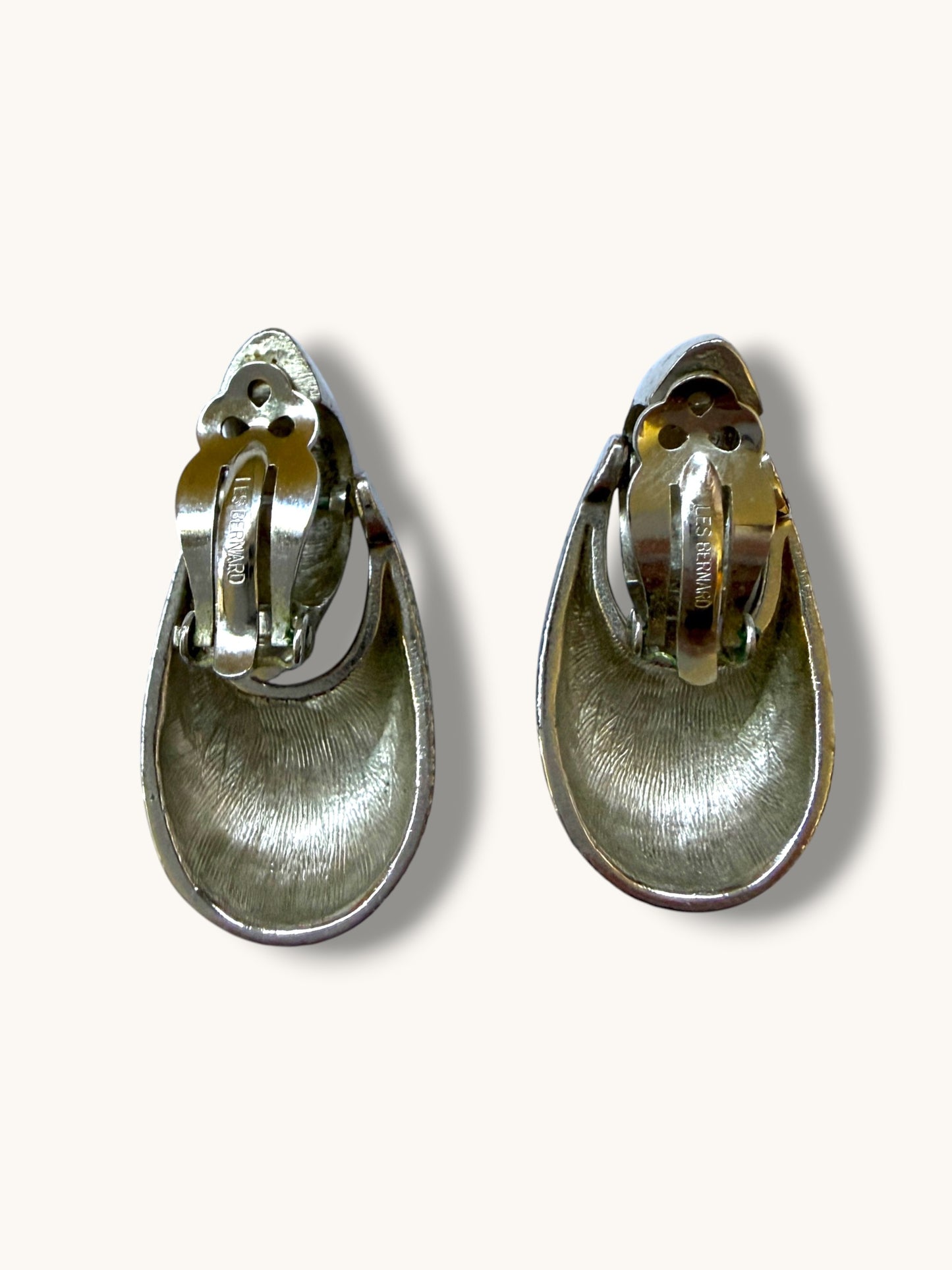 Silver Textured Earrings