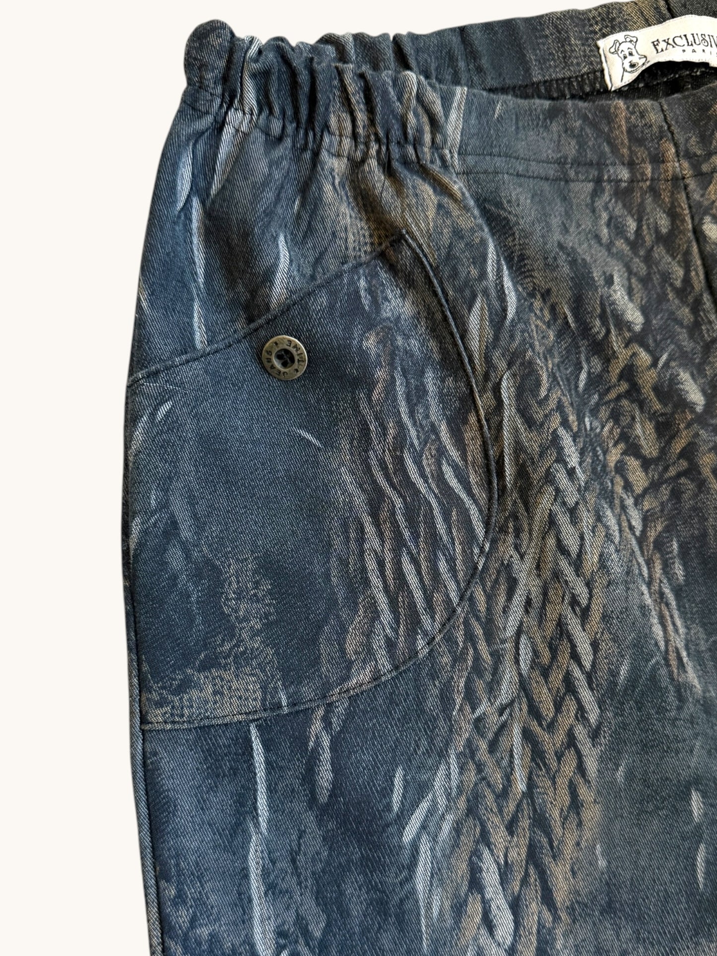 Printed Denim and Jacket Set