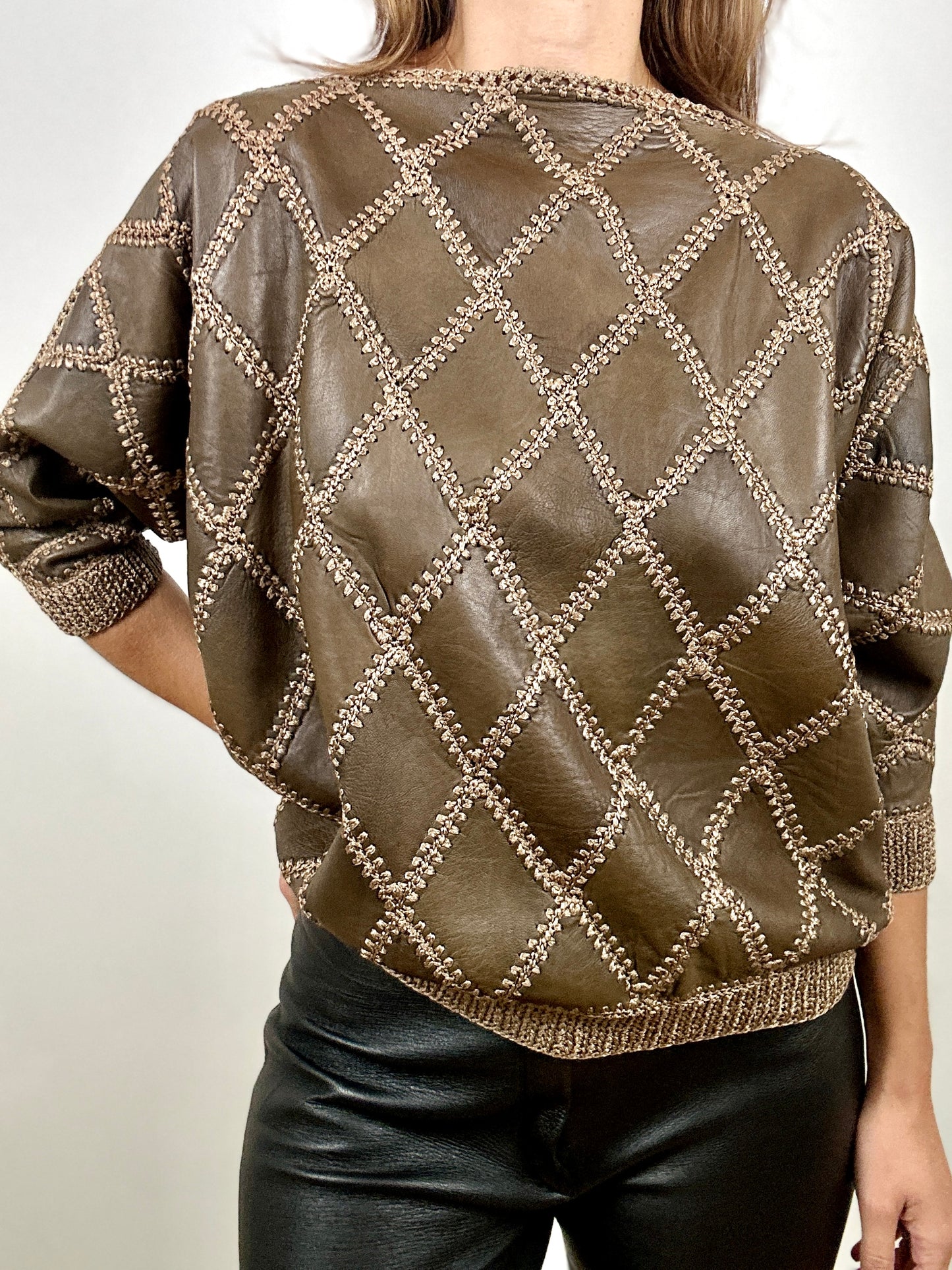 Leather Sweater