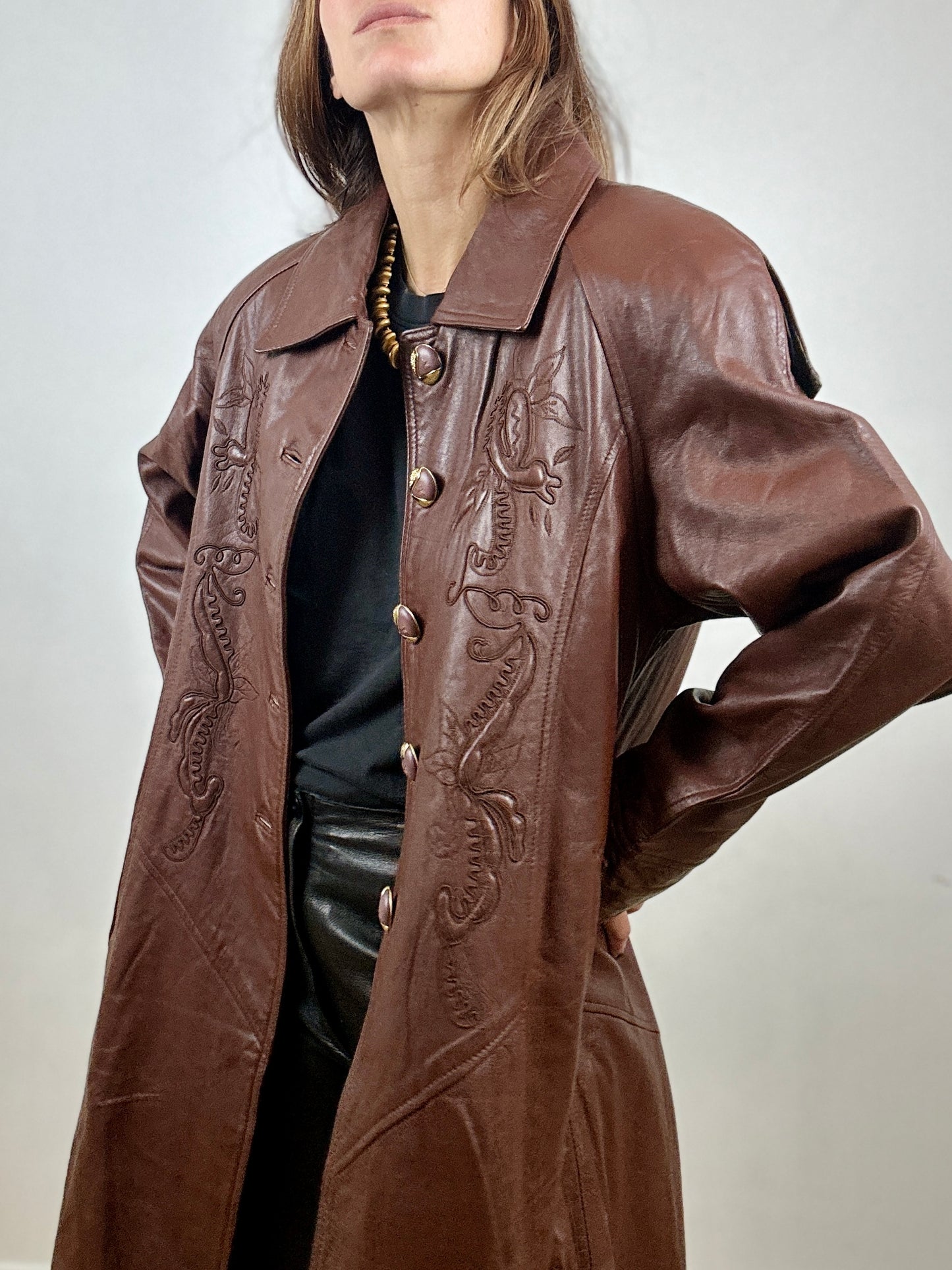 Brown Leather coat