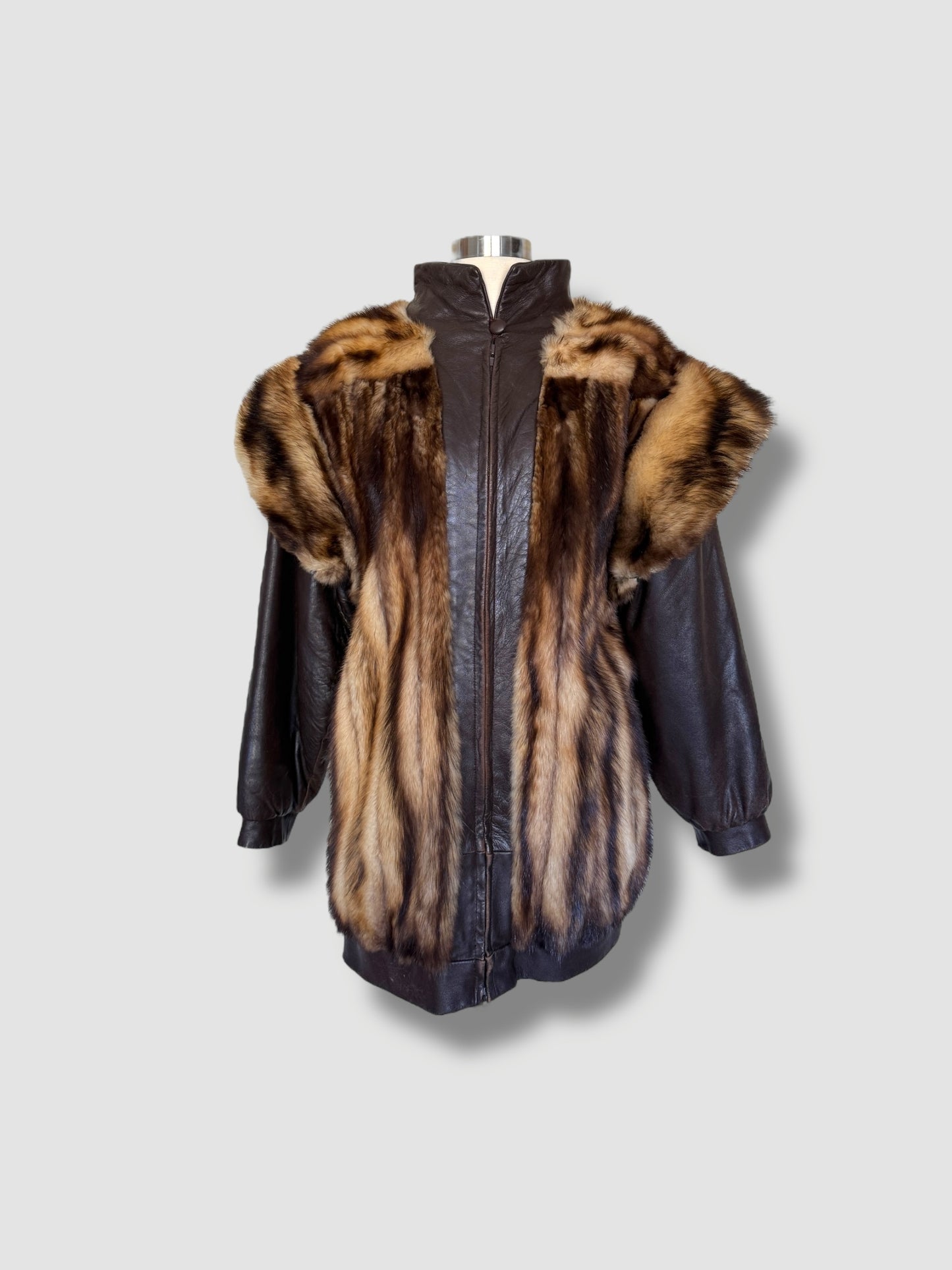 Leather Mink Coat