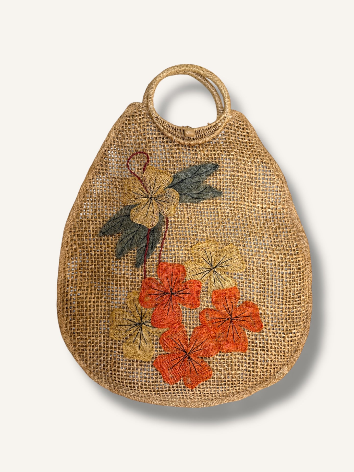 Woven straw bag