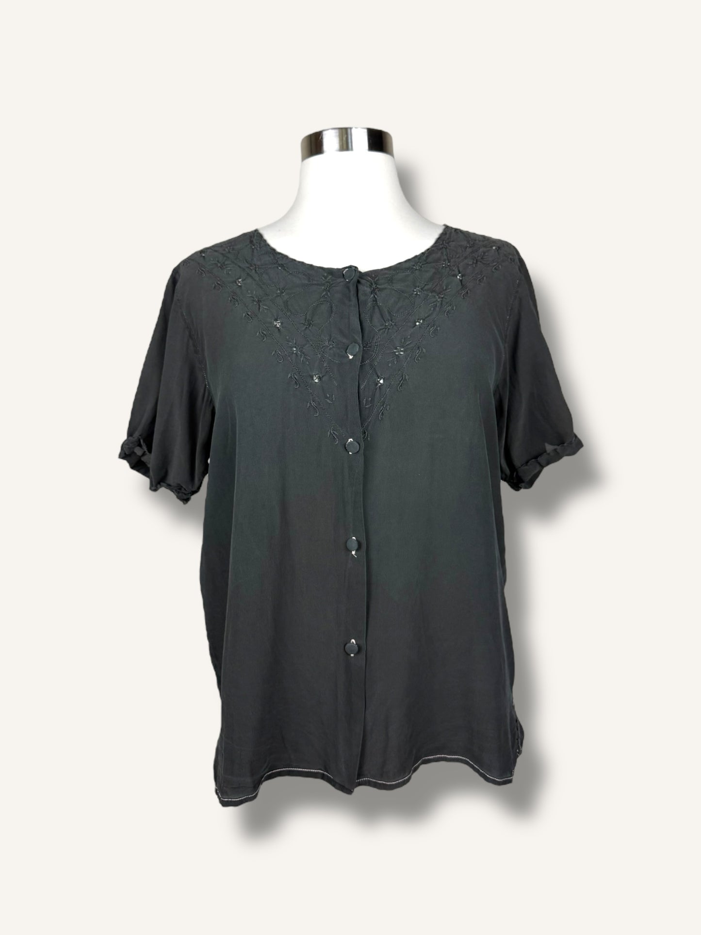 Vintage Black Blouse