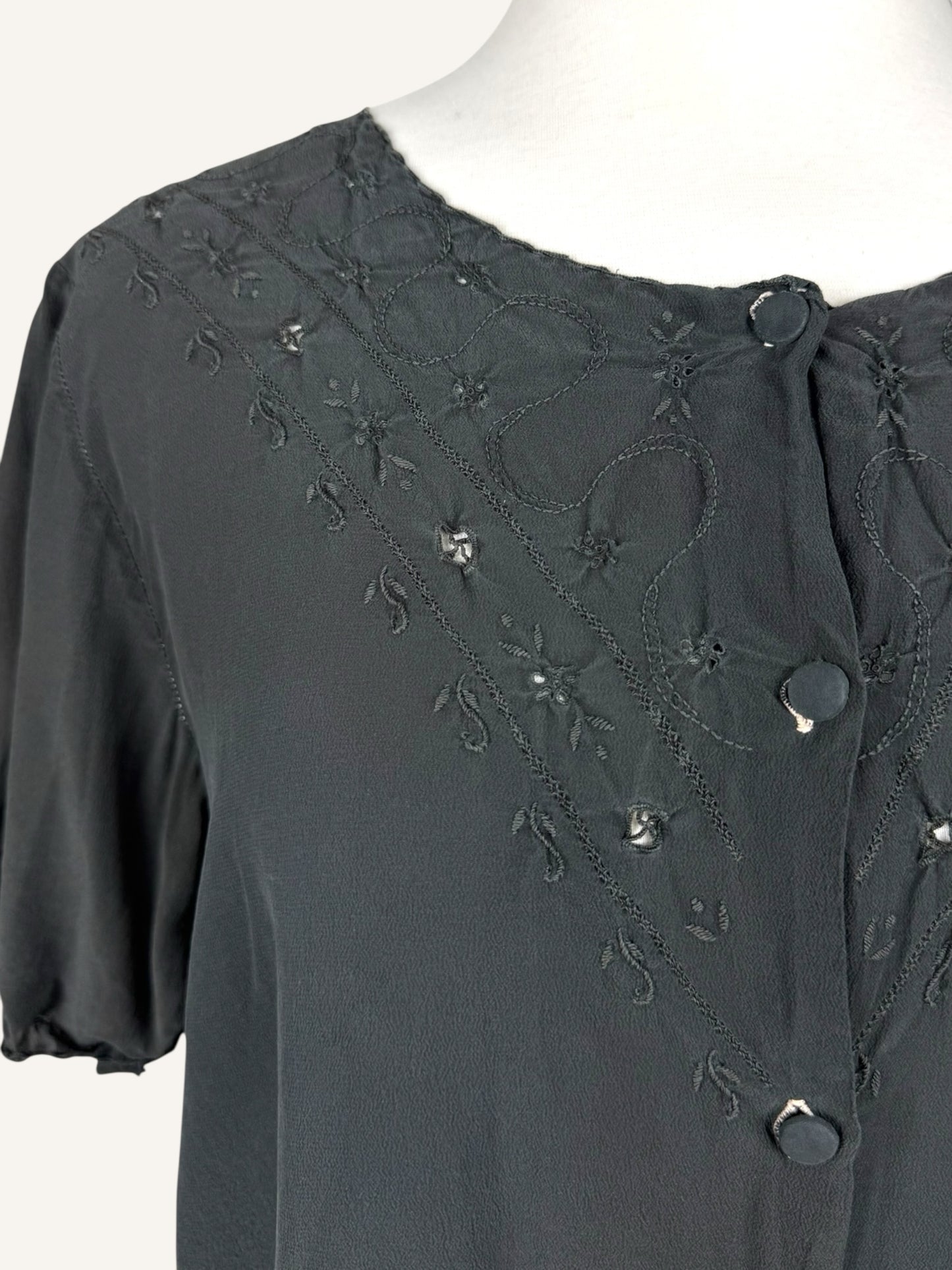 Vintage Black Blouse