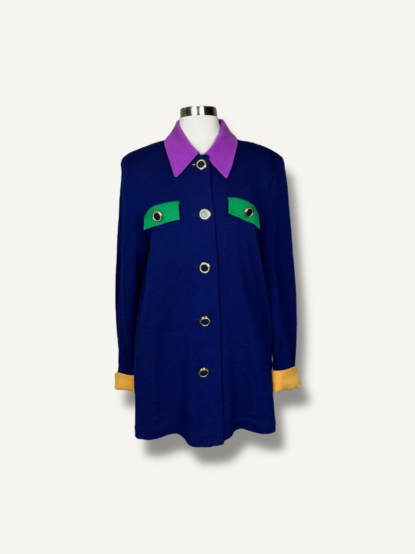 Color block Knit Jacket