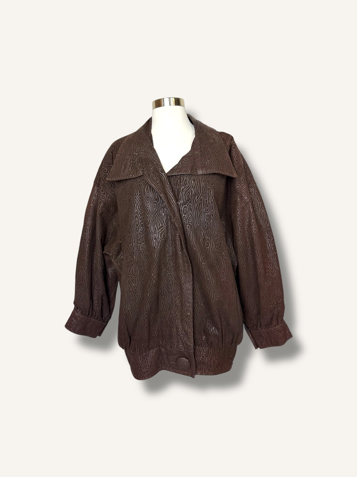 Espresso Leather Bomber