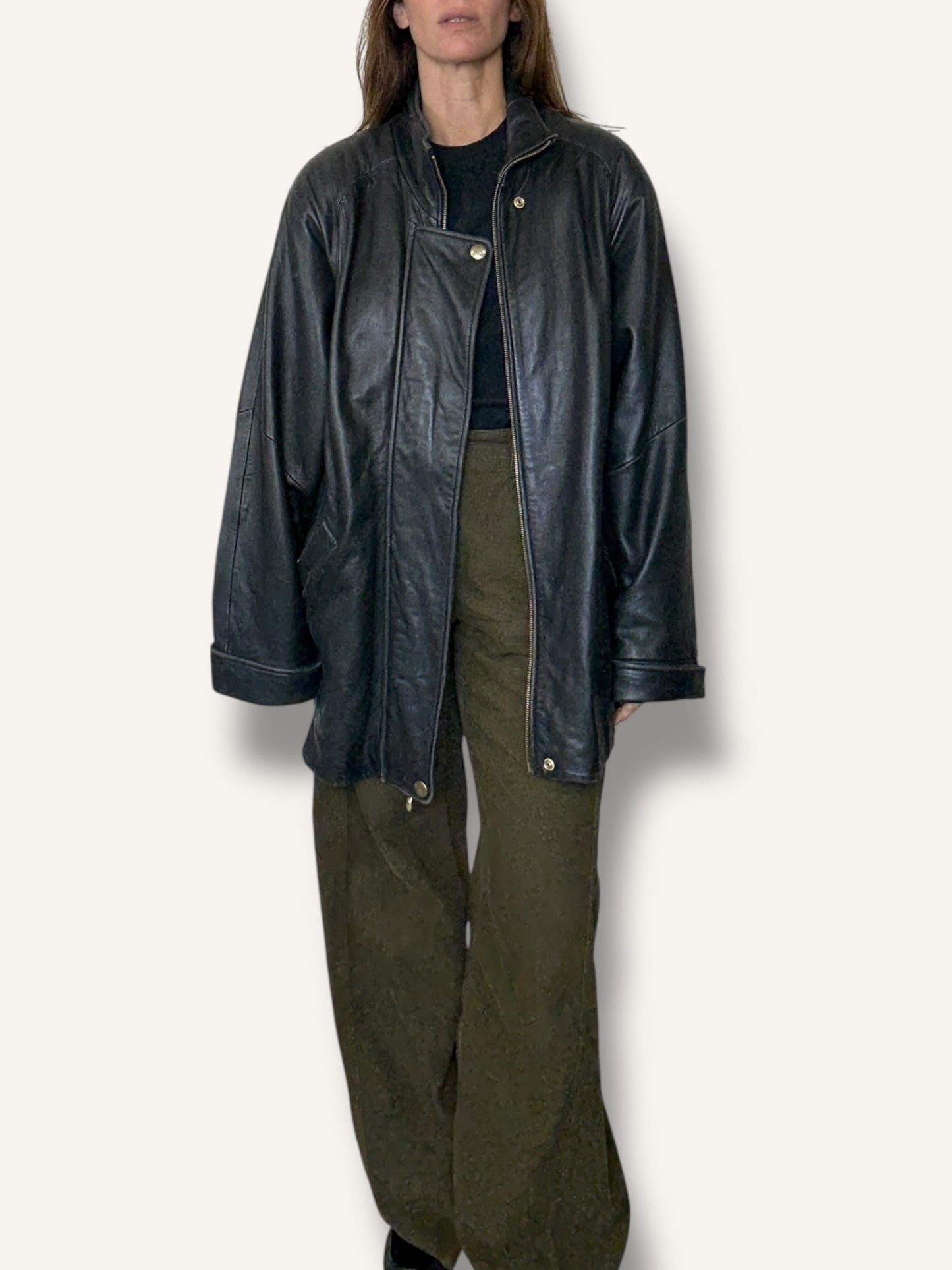 Minimalist Leather Coat