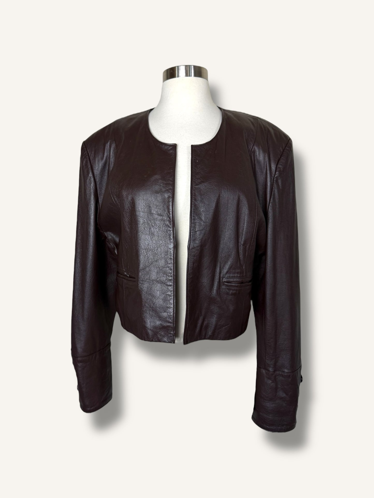 Cropped Leather Jacket