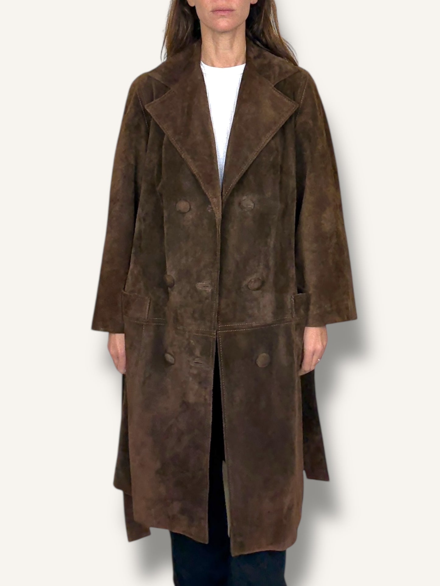 Suede Trench Coat