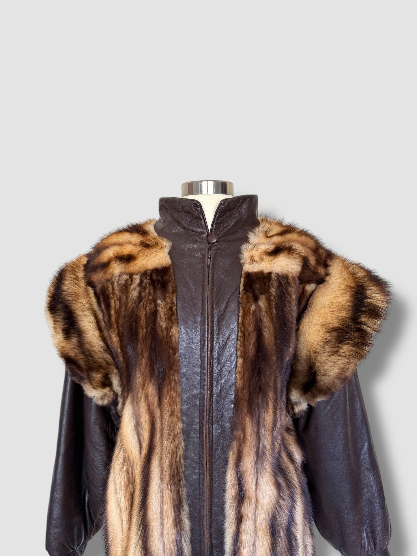 Leather Mink Coat