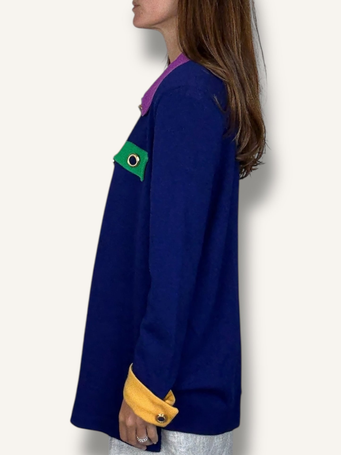 Color block Knit Jacket