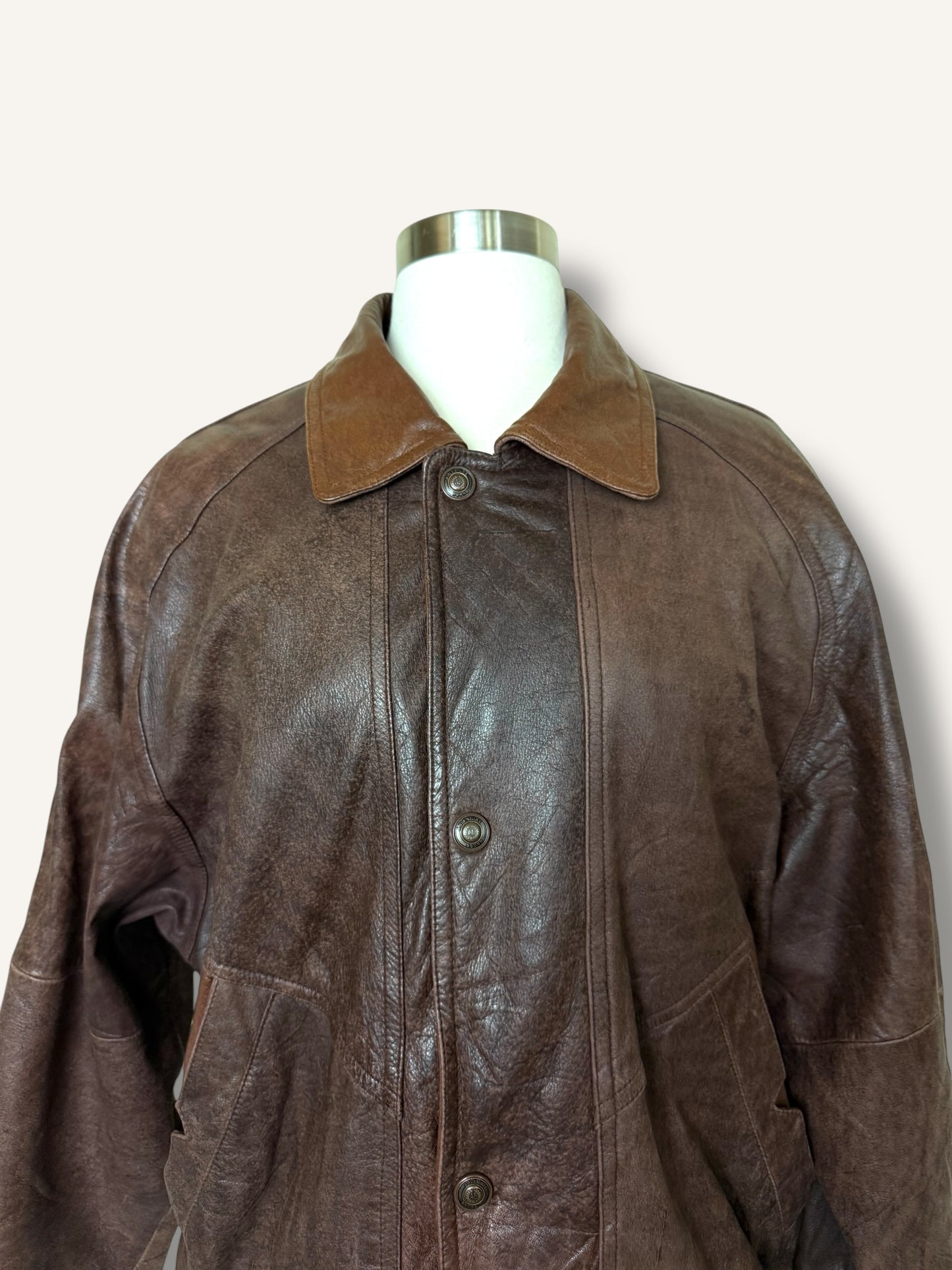 Leather Brown Bomber Jacket