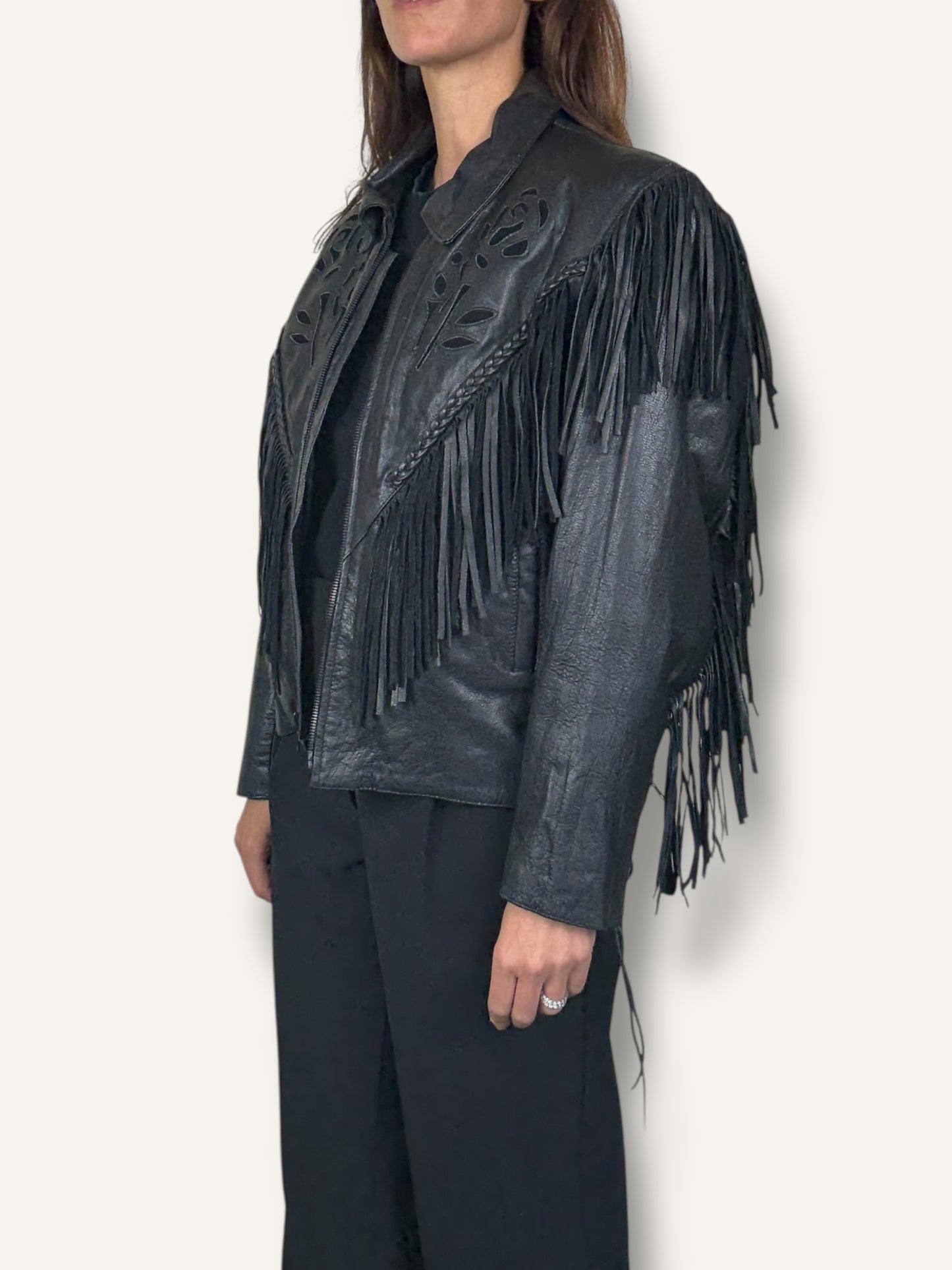 Fringe Leather Jacket