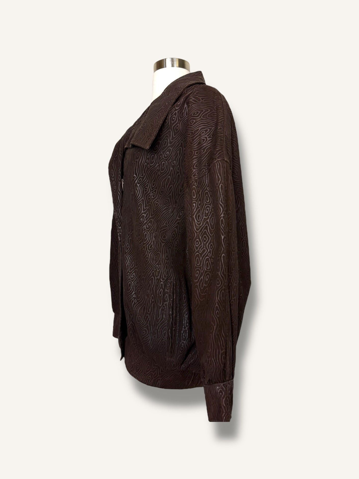 Espresso Leather Bomber