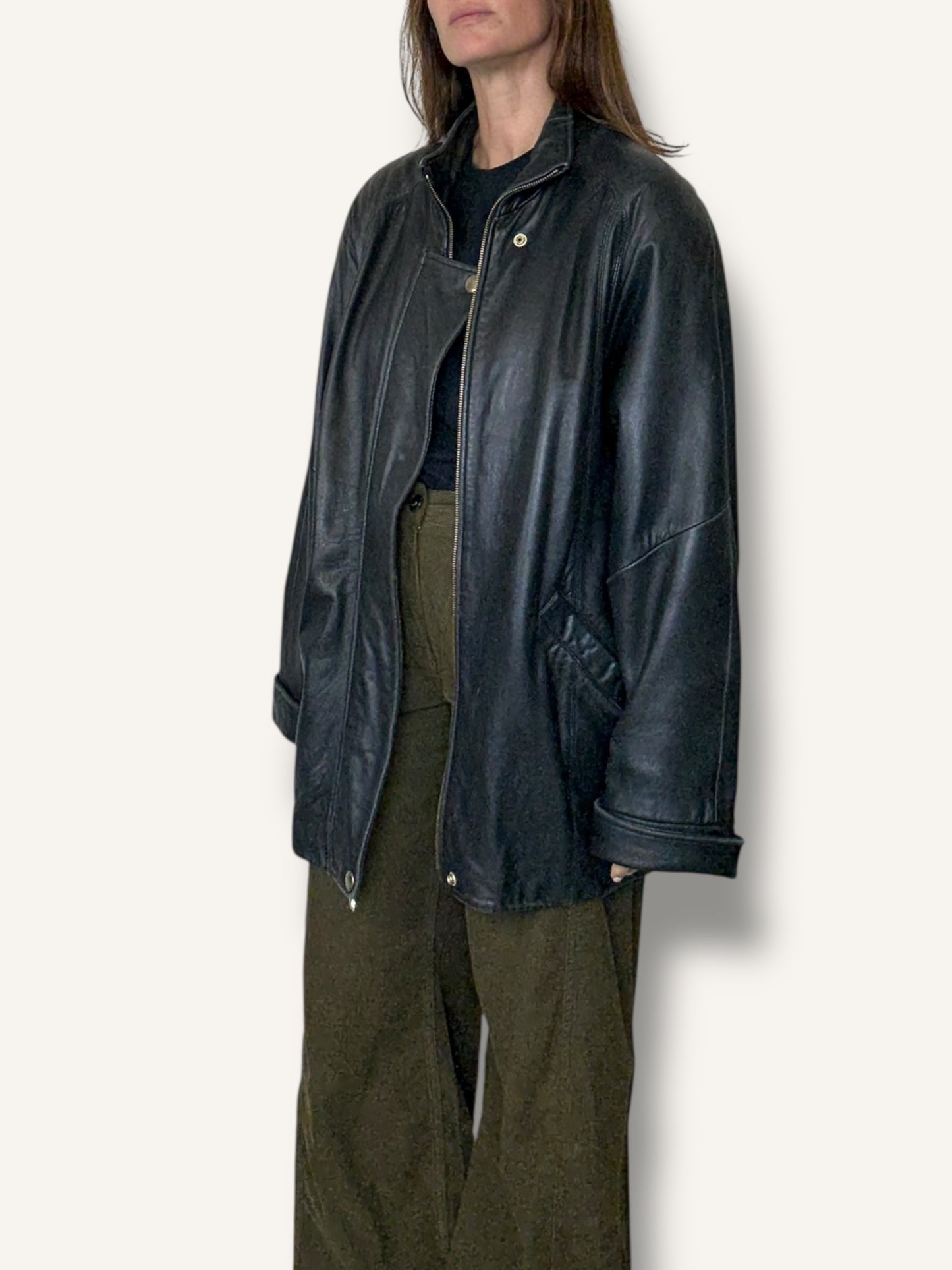 Minimalist Leather Coat