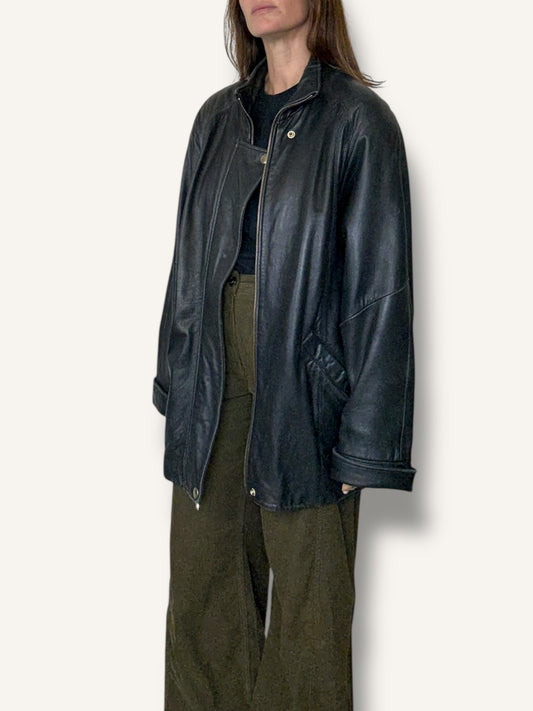 Minimalist Leather Coat