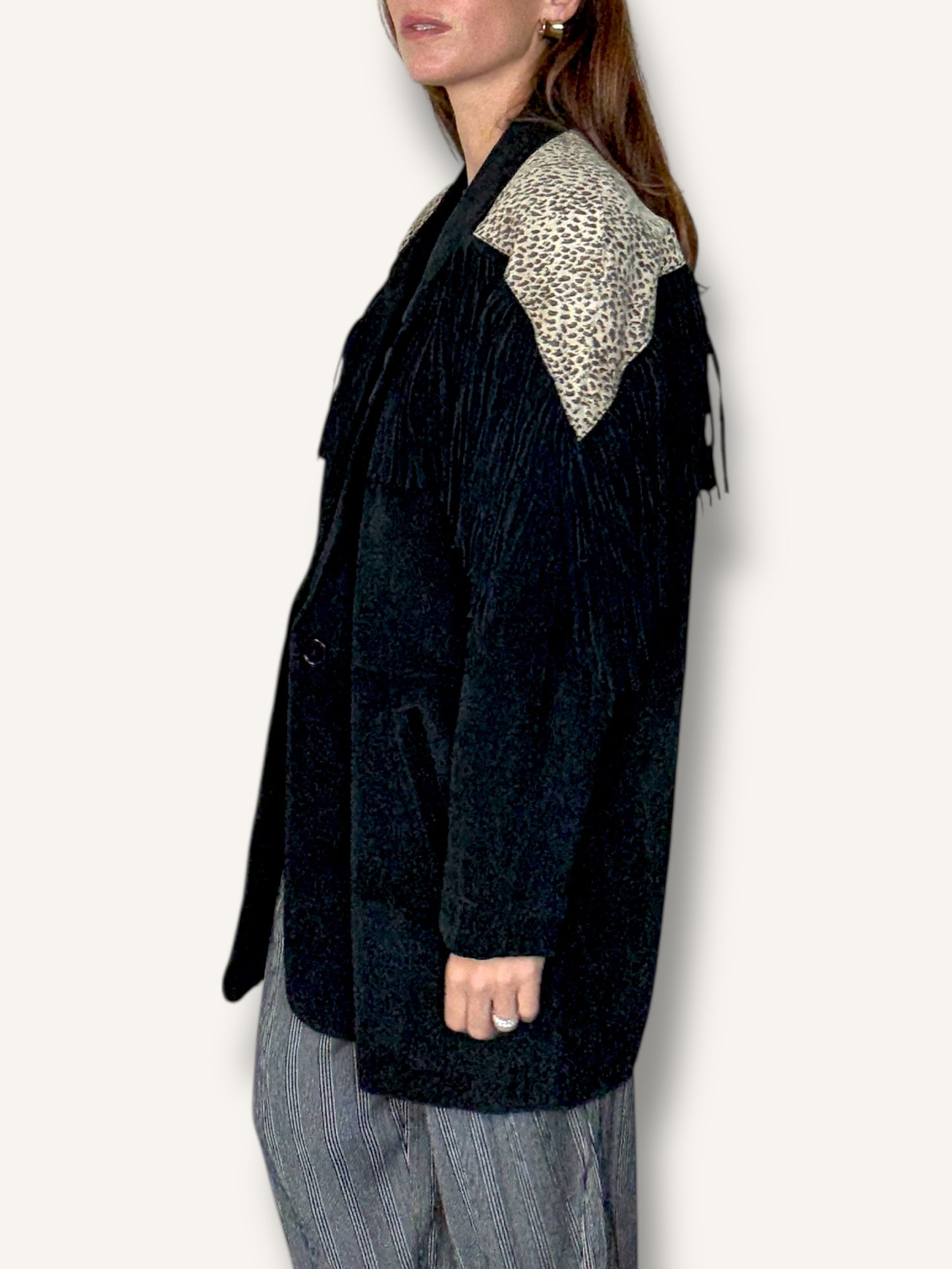 Suede Fringe Jacket