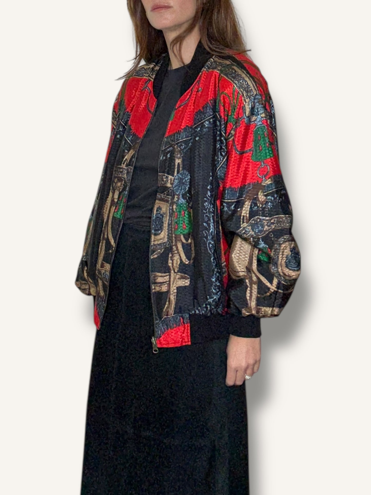 Scarf Print Bomber