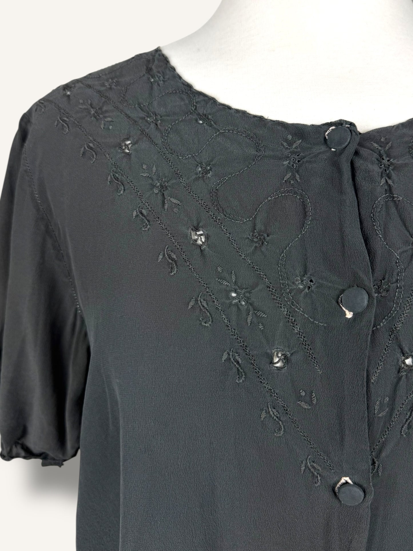 Vintage Black Blouse