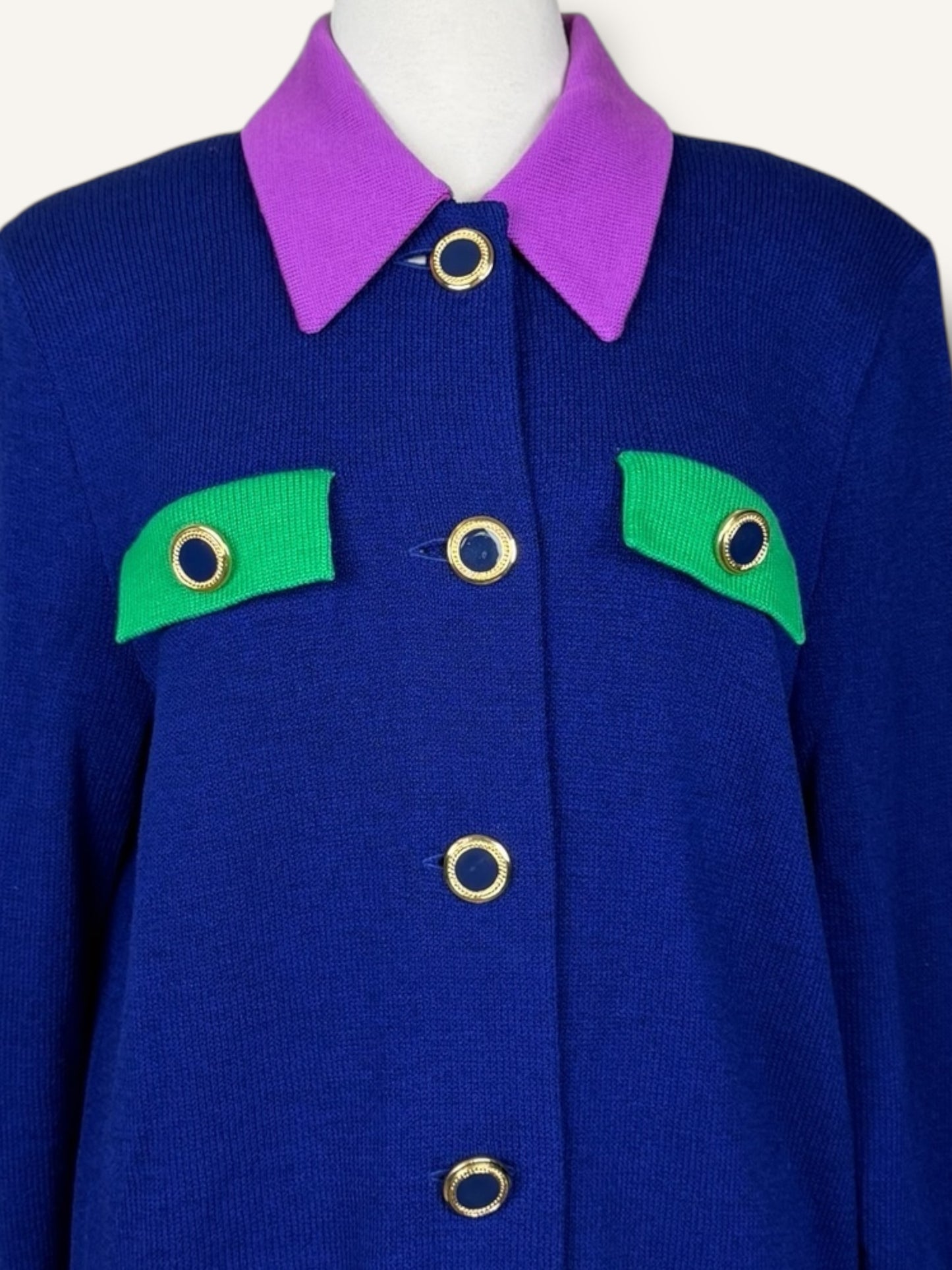 Color block Knit Jacket