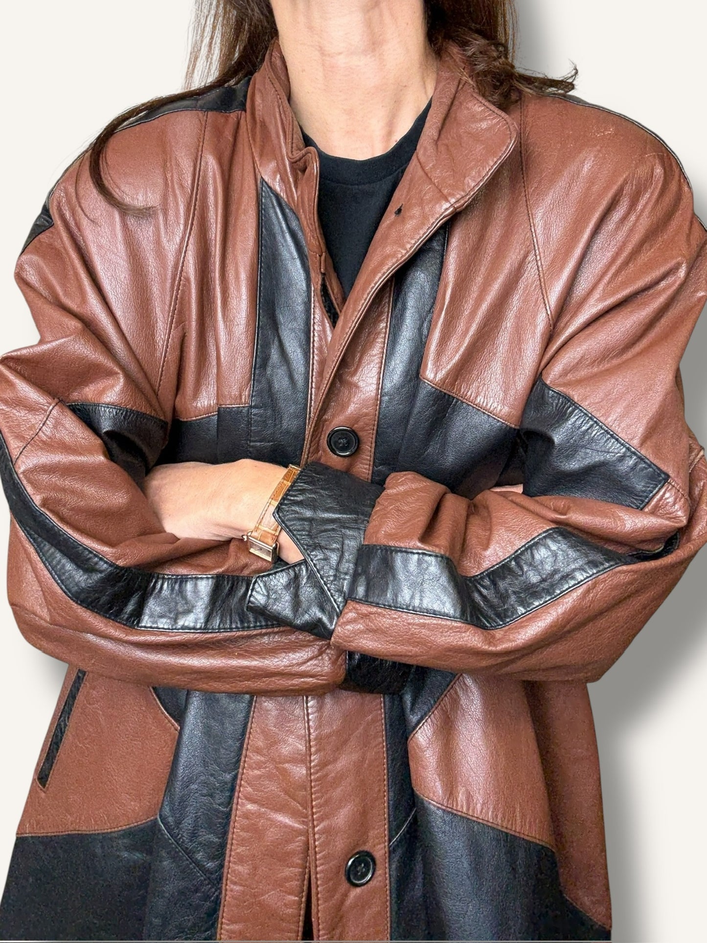 Patchwork Leather Jacket