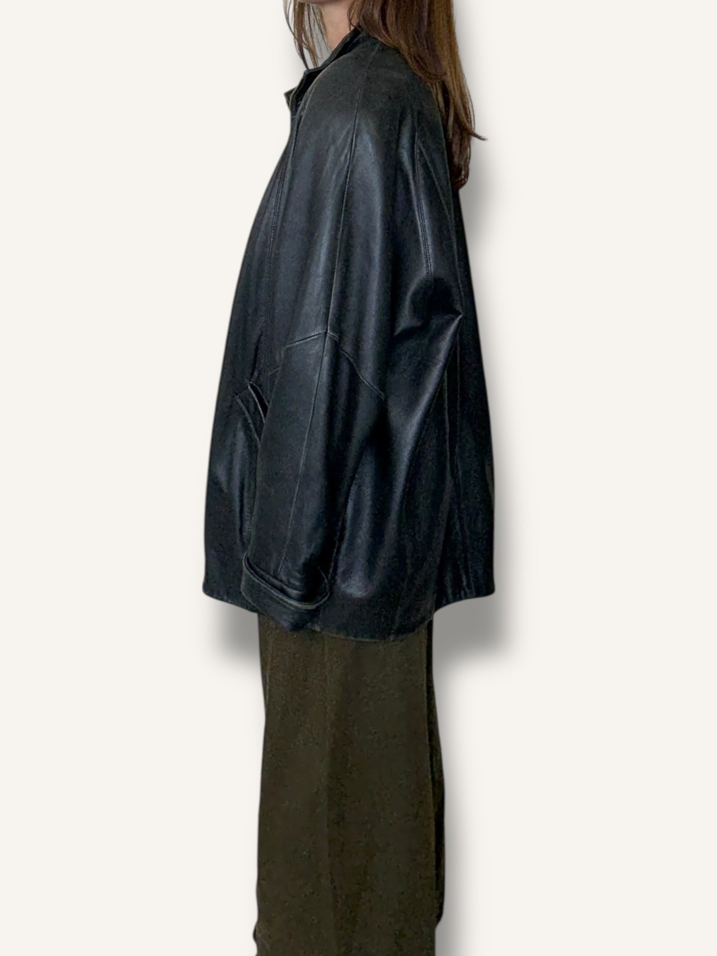 Minimalist Leather Coat