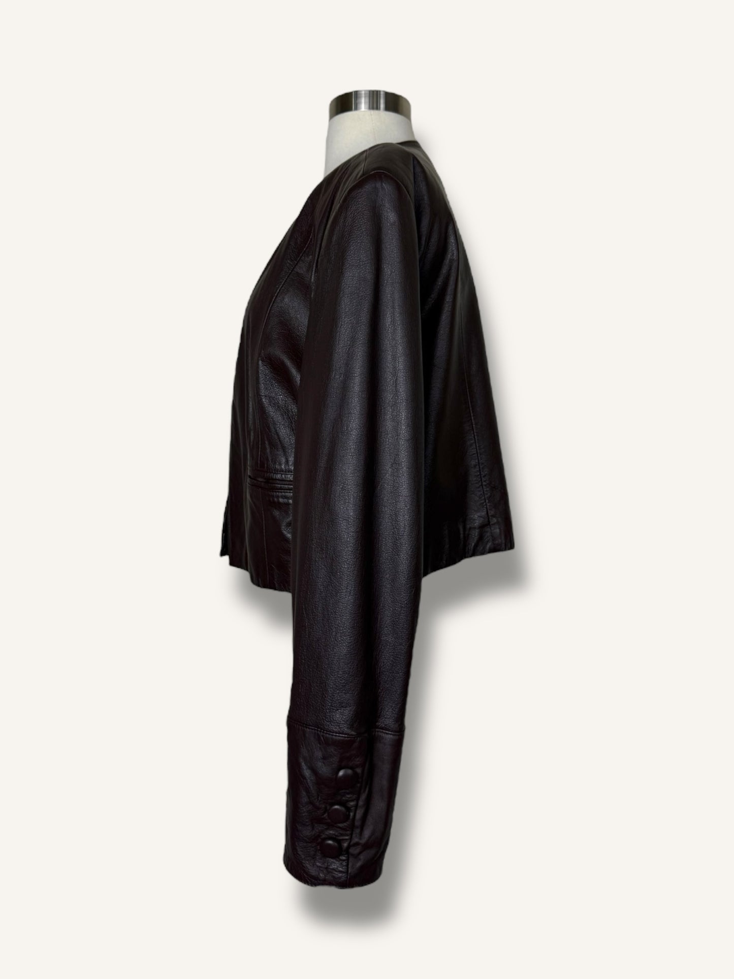 Cropped Leather Jacket