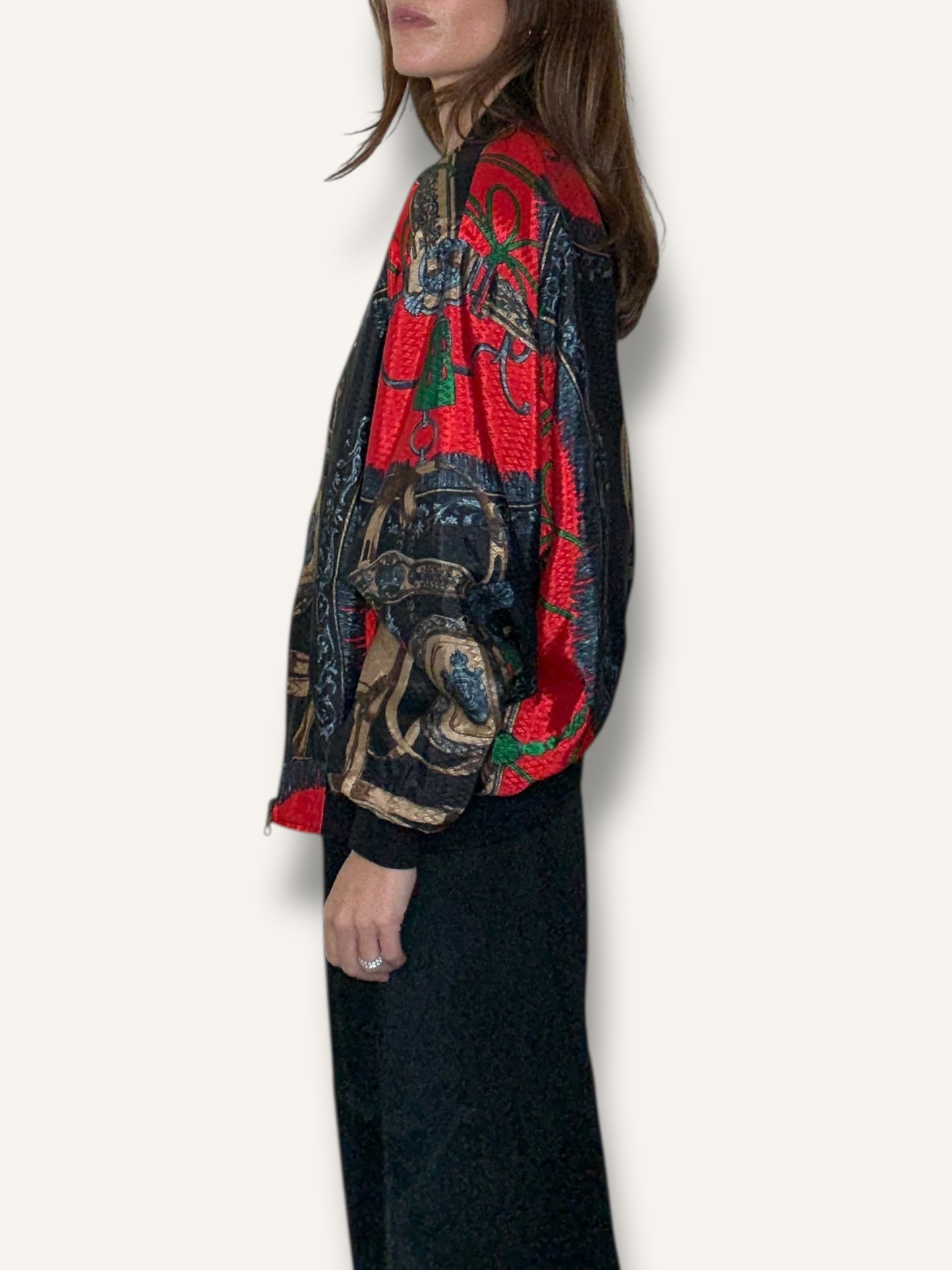Scarf Print Bomber