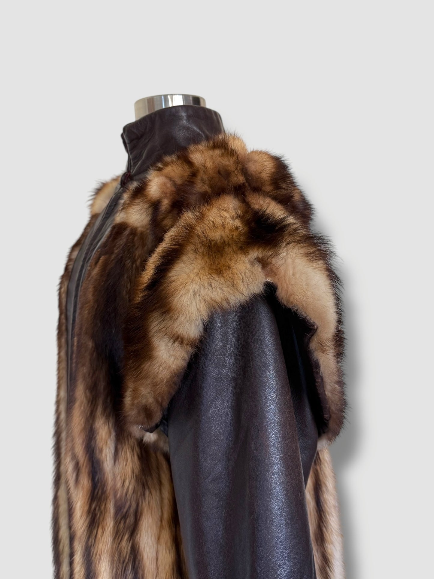 Leather Mink Coat