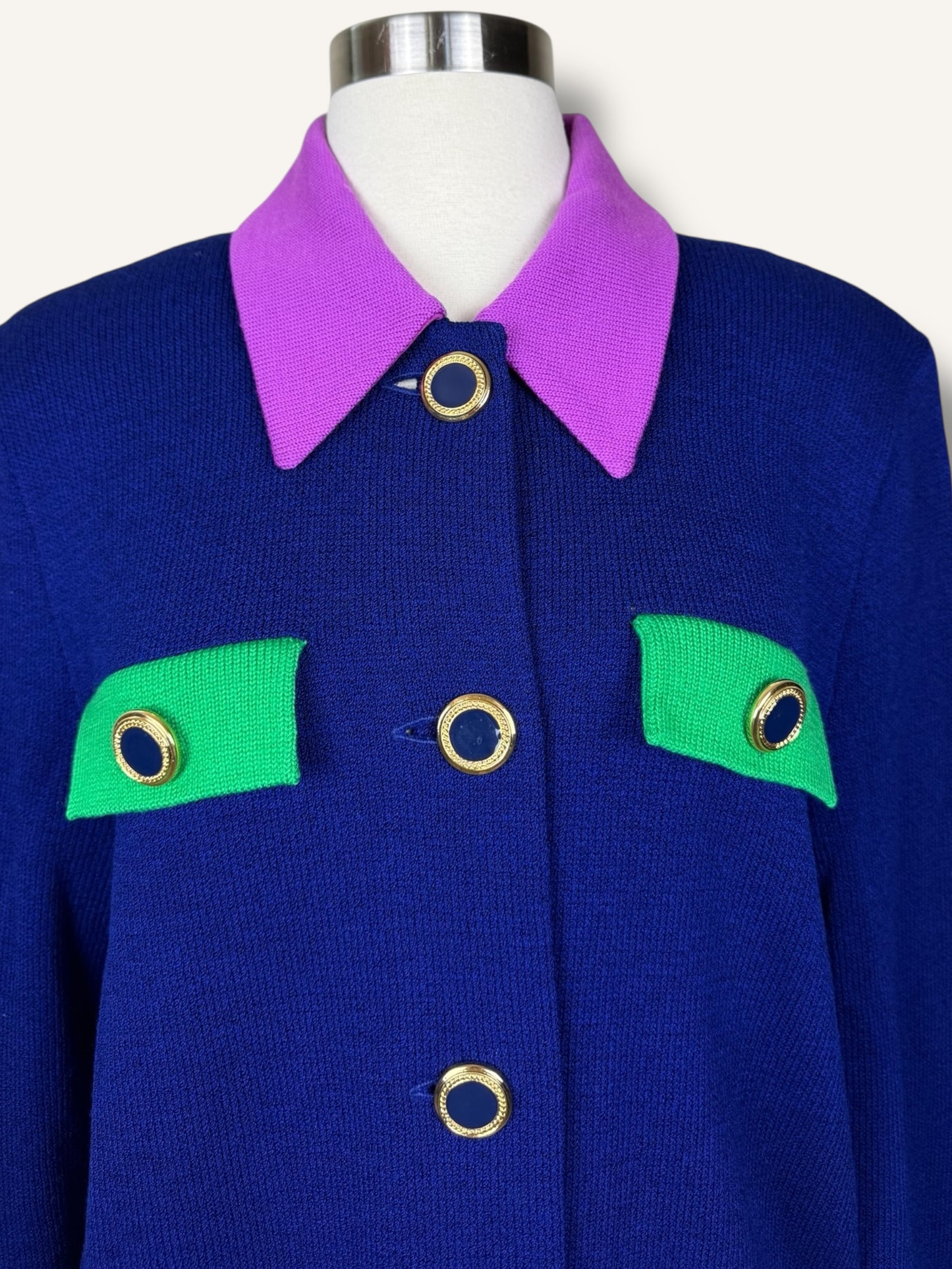 Color block Knit Jacket