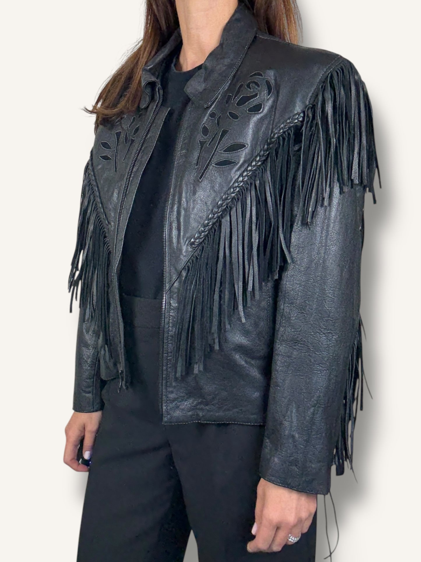 Fringe Leather Jacket