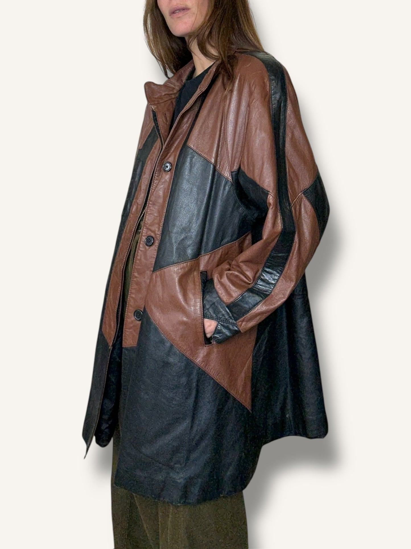 Patchwork Leather Jacket