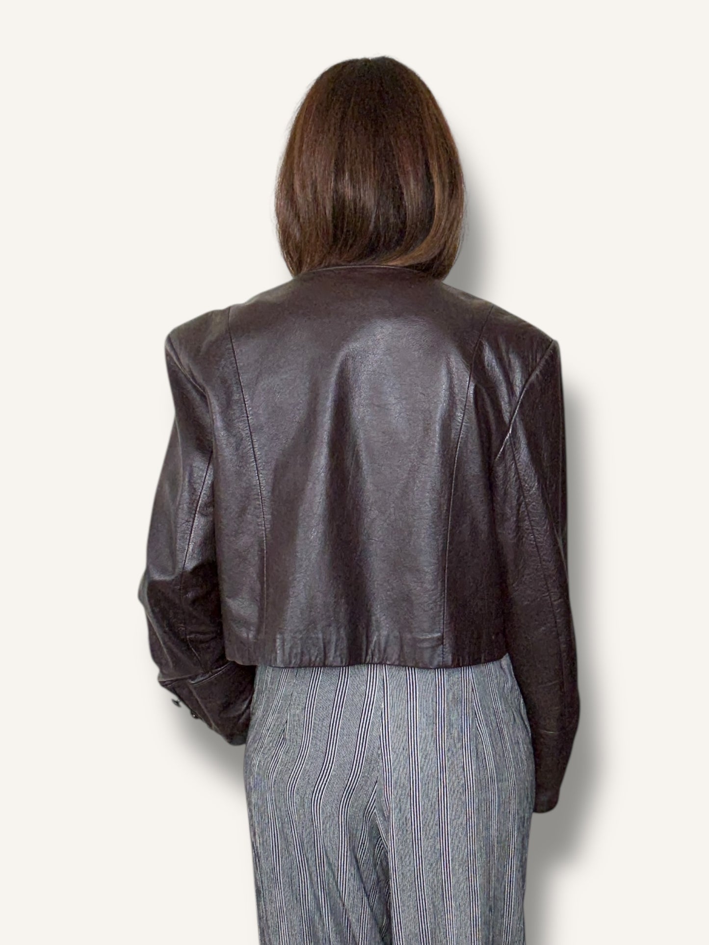 Cropped Leather Jacket