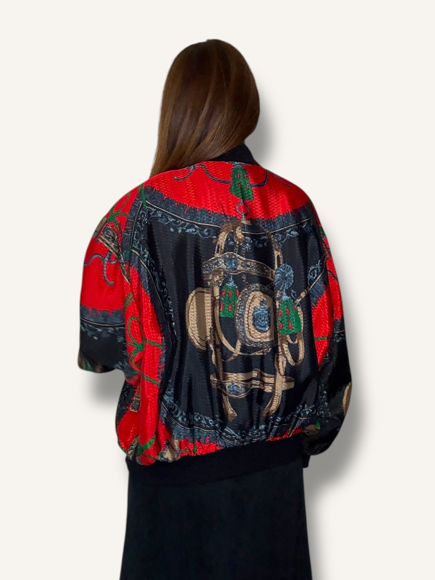 Scarf Print Bomber
