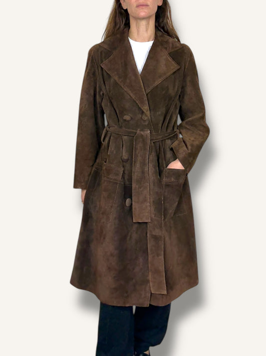 Suede Trench Coat