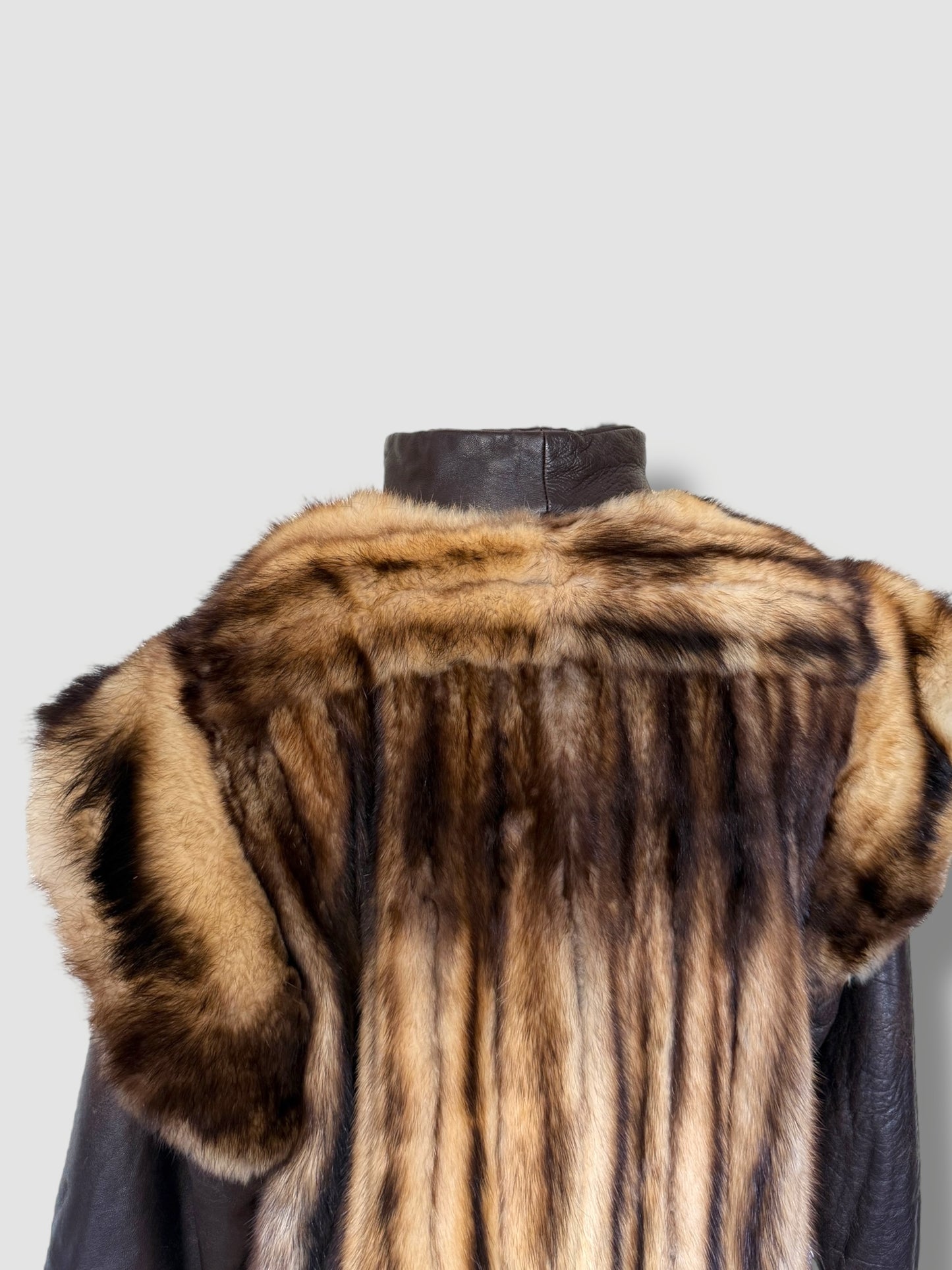 Leather Mink Coat