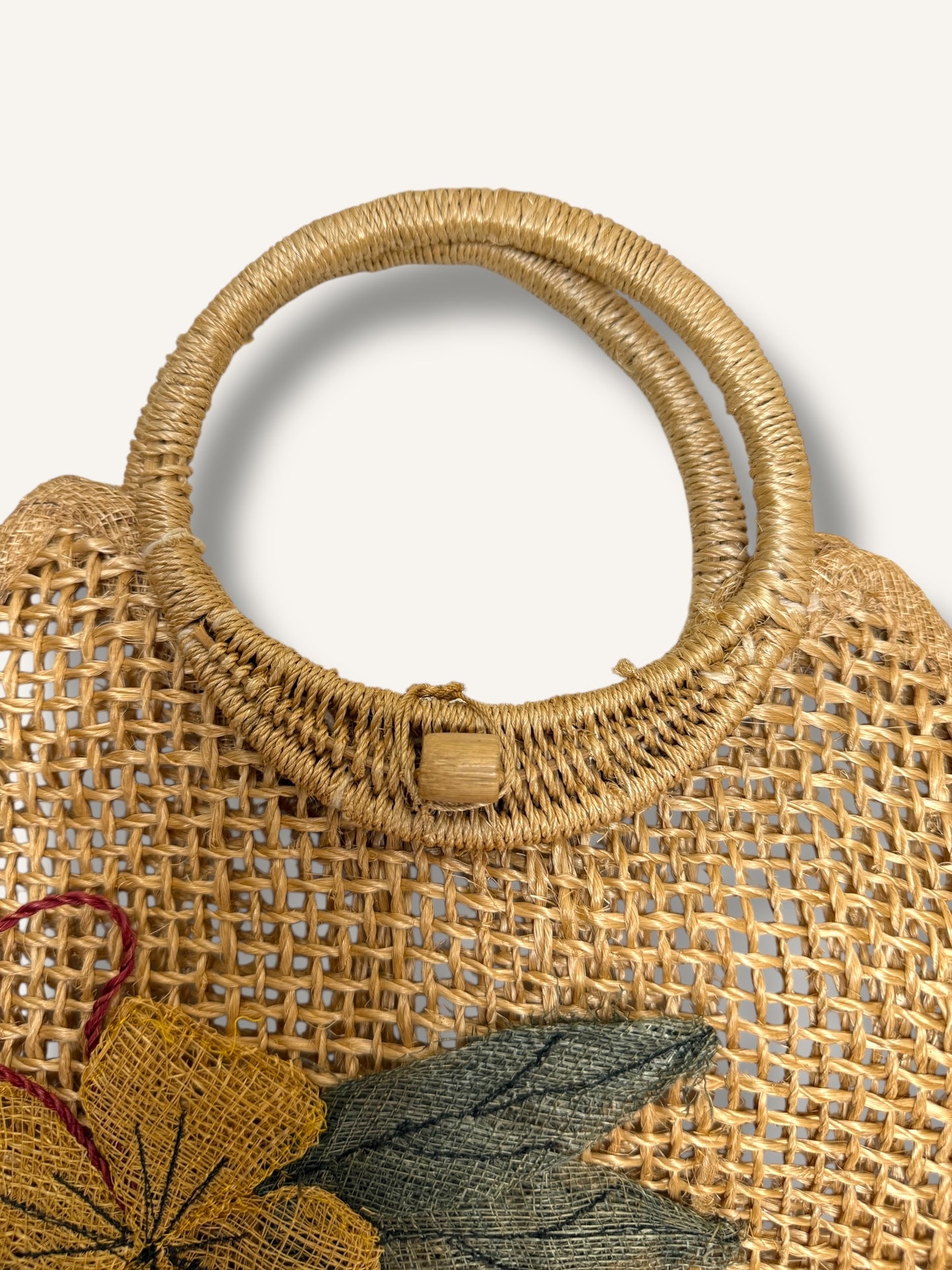 Woven straw bag