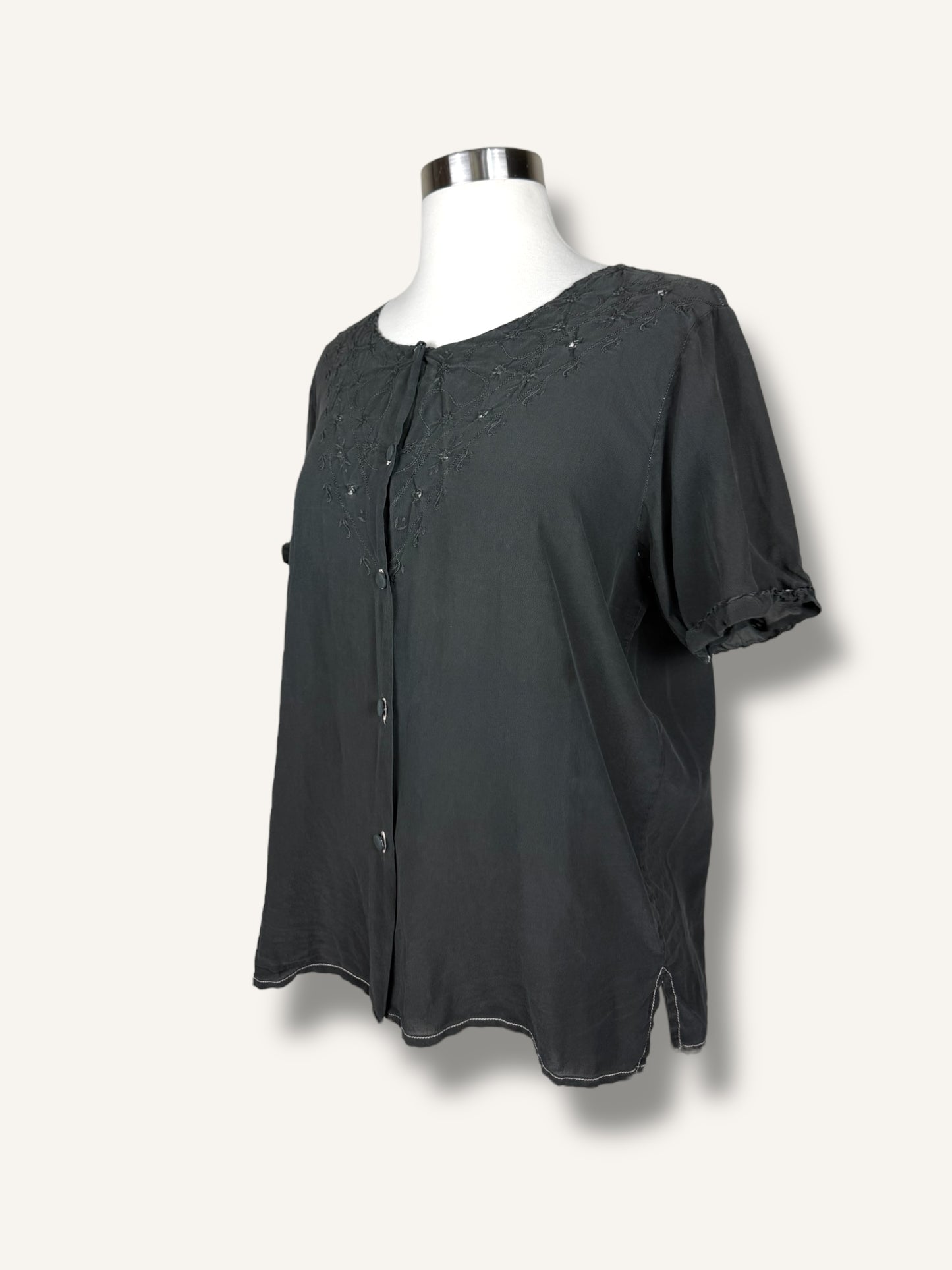 Vintage Black Blouse