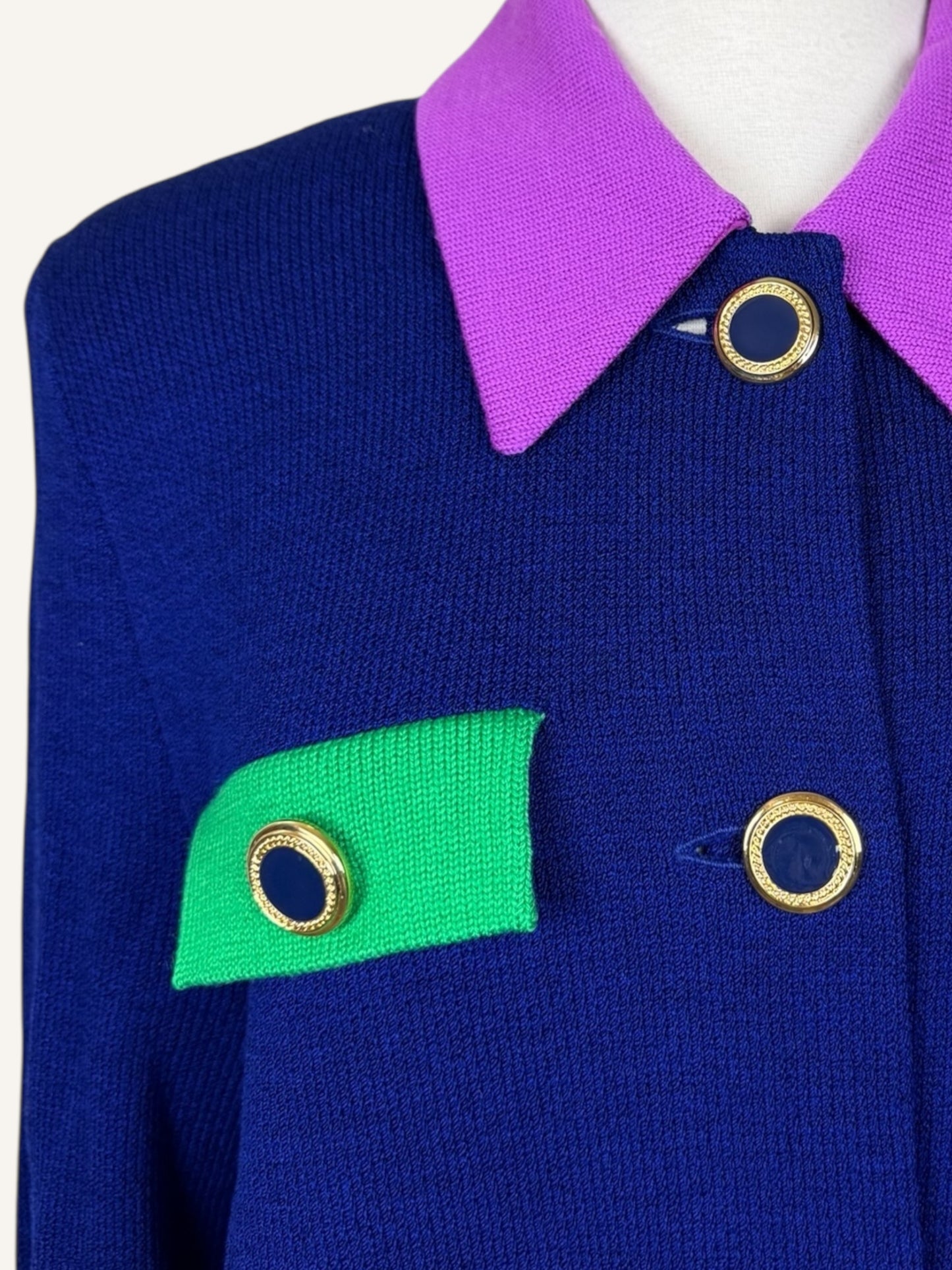 Color block Knit Jacket
